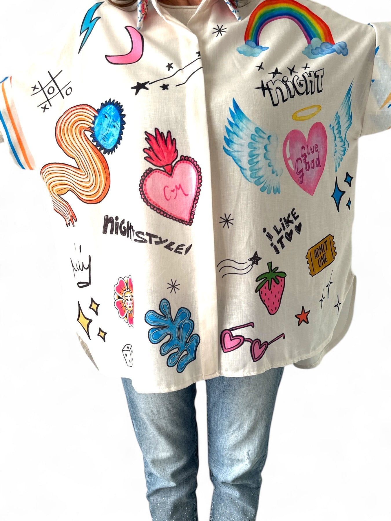 HEARTBEAT OVERSIZED SHIRT - So Cute by Dimi