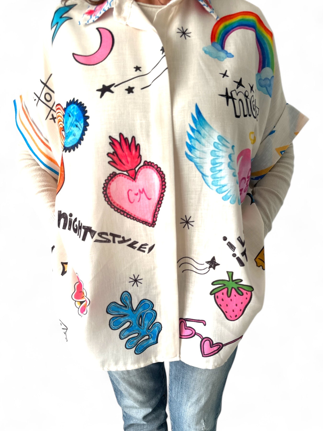 HEARTBEAT OVERSIZED SHIRT - So Cute by Dimi