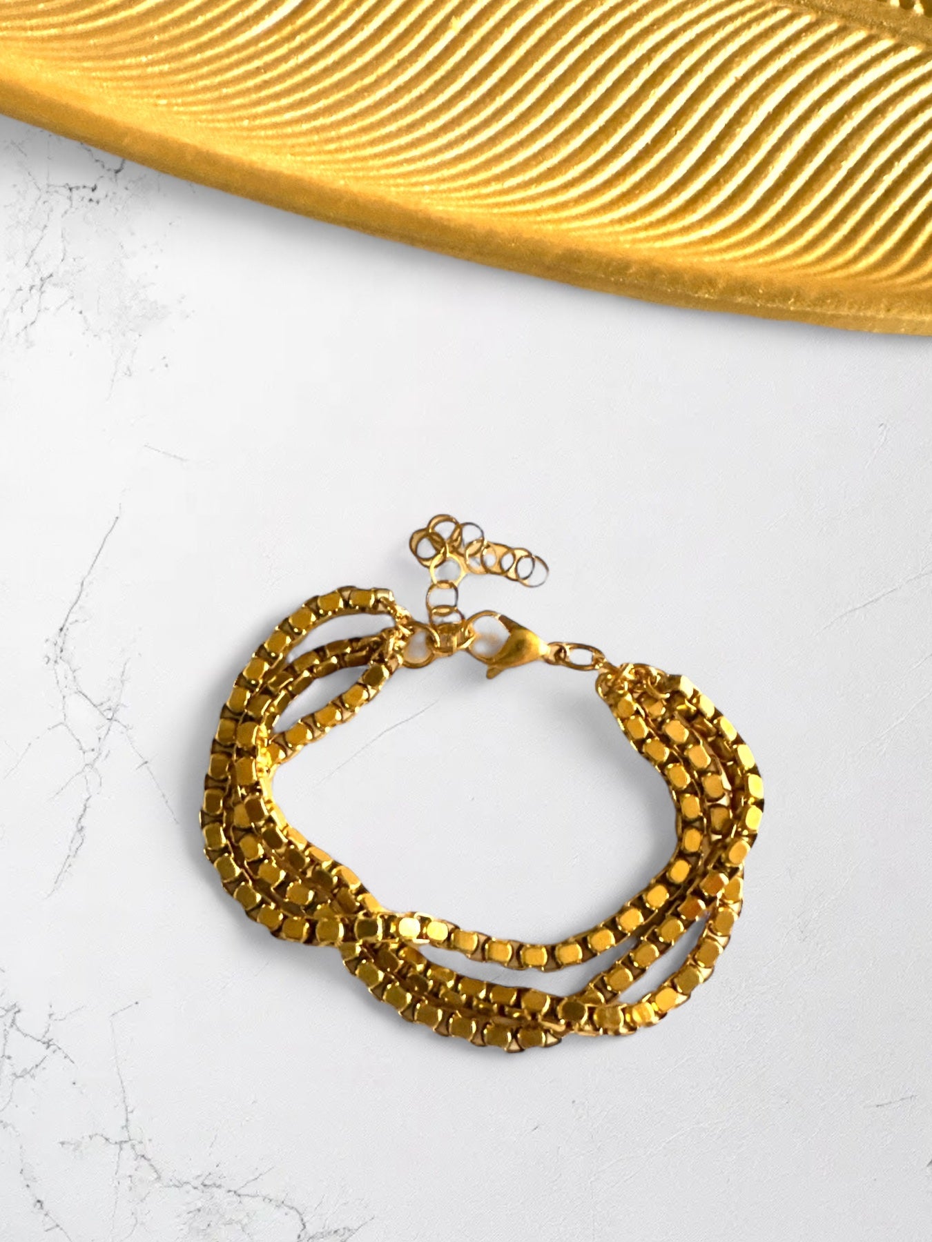 “Golden Trio Bracelet” – Τρίσειρο Χρυσό Βραχιόλι - So Cute by Dimi