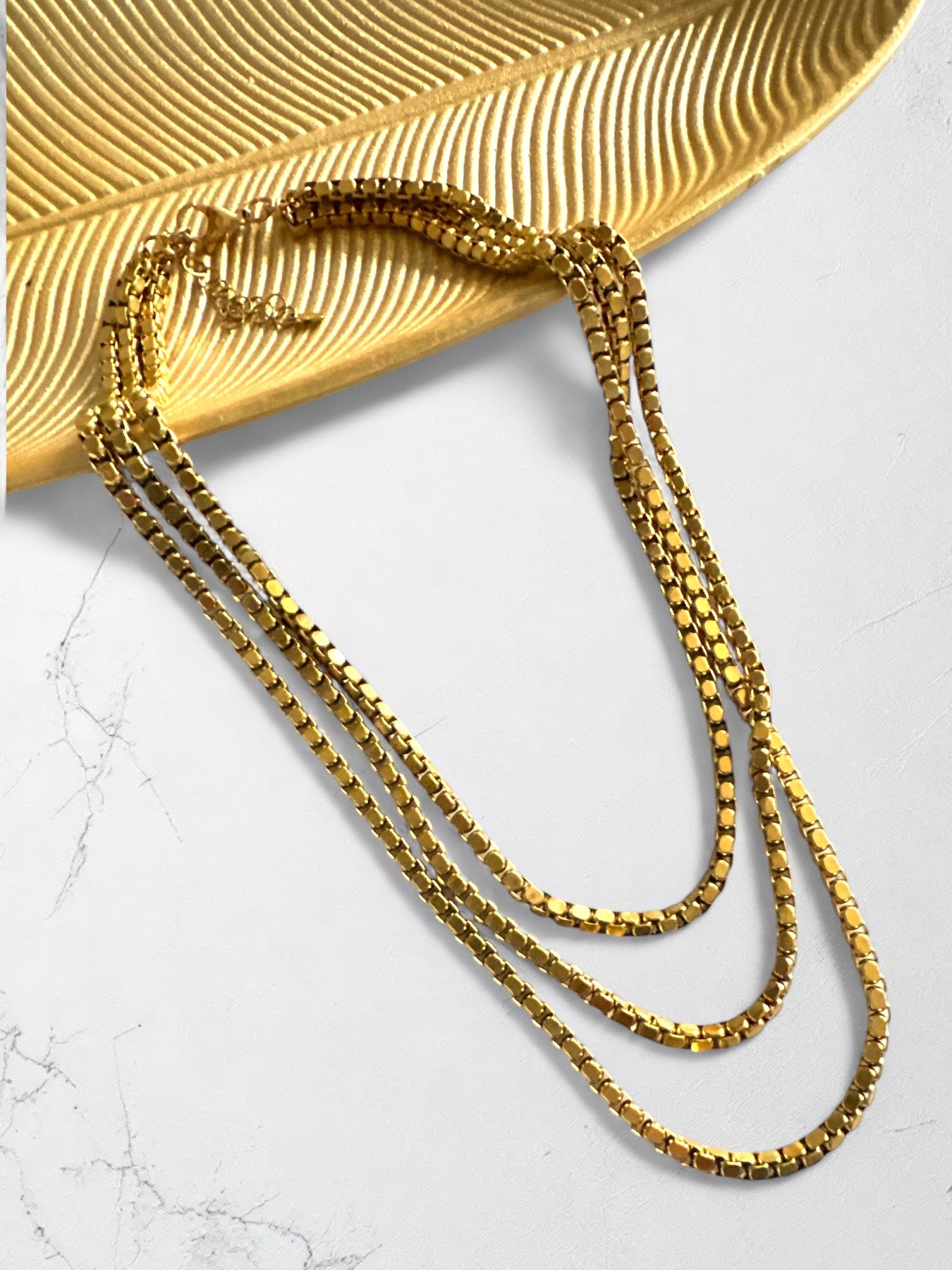 “Golden Trio” – Layered Χρυσό Κολιέ 3 Επίπεδα - So Cute by Dimi