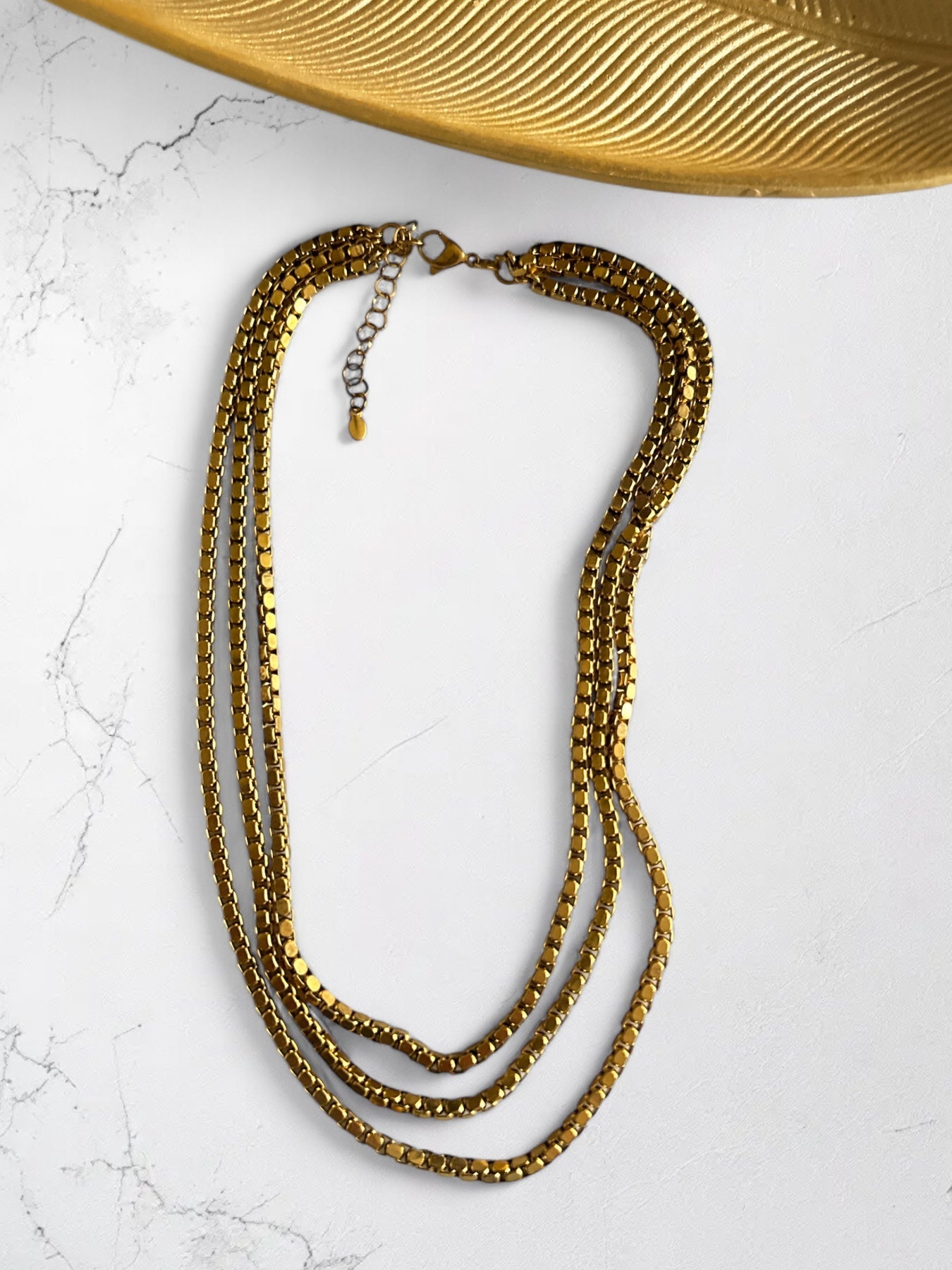 “Golden Trio” – Layered Χρυσό Κολιέ 3 Επίπεδα - So Cute by Dimi