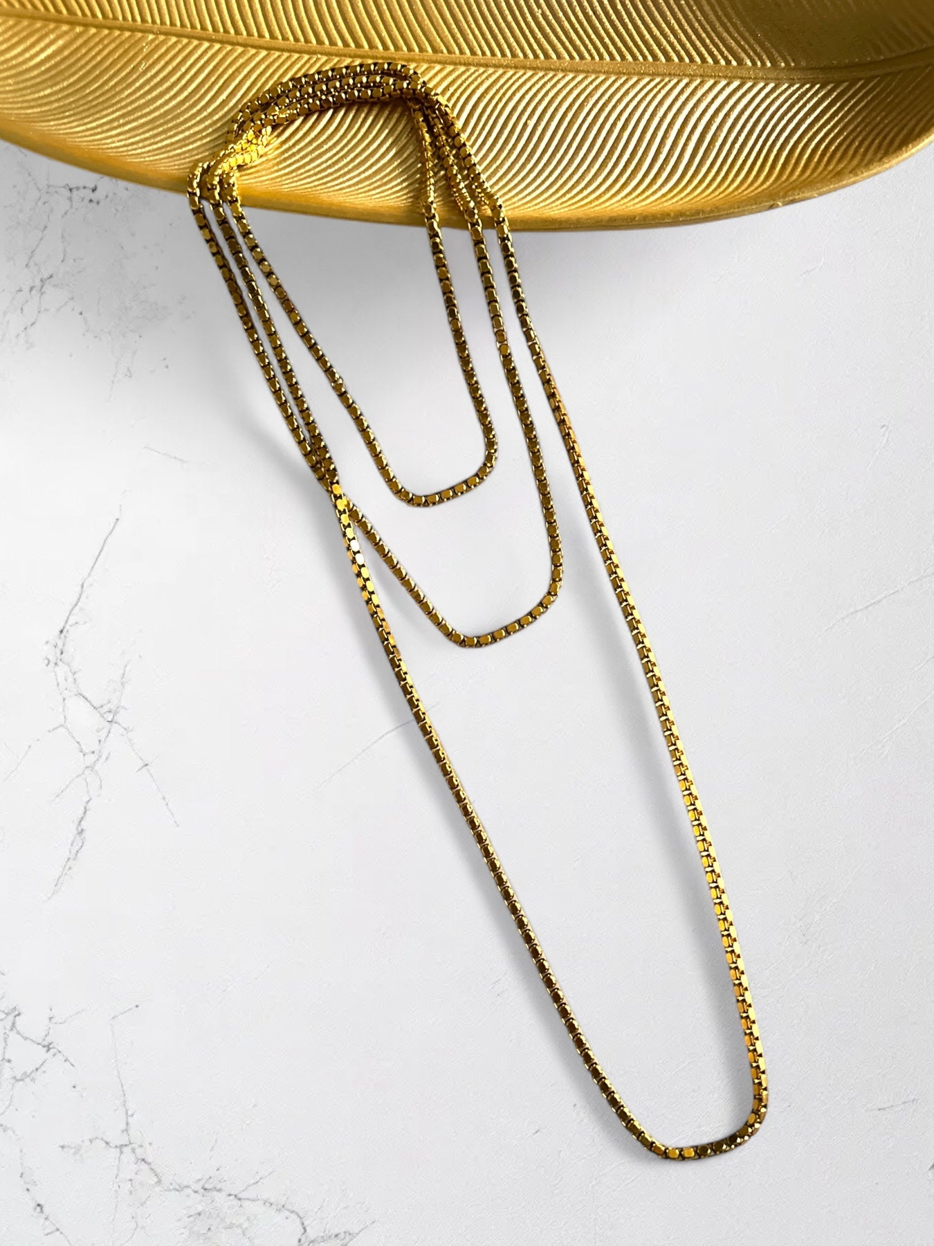 Golden Flow – Μακριά Χρυσή Ατσάλινη Αλυσίδα - So Cute by Dimi