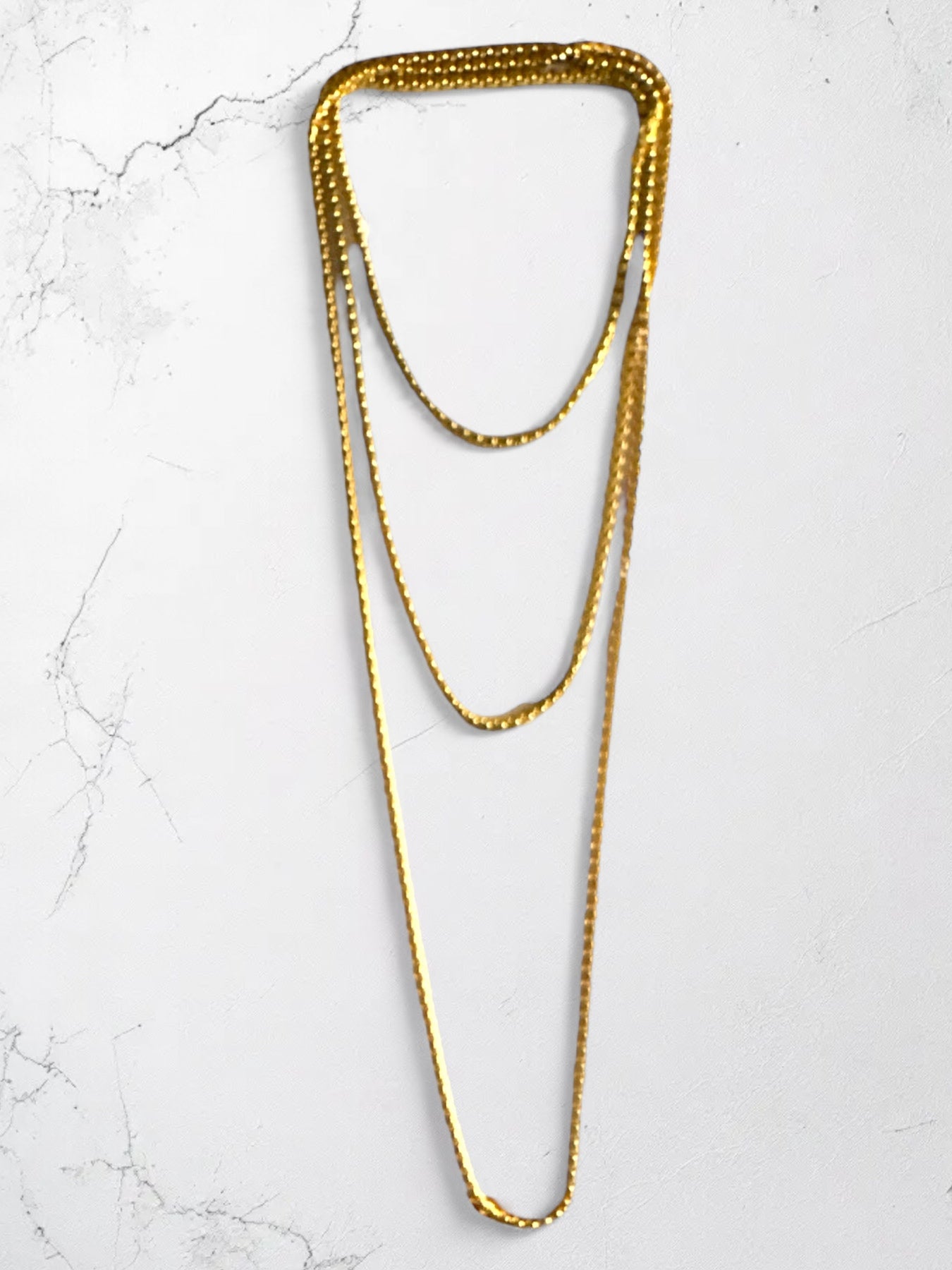 Golden Flow – Μακριά Χρυσή Ατσάλινη Αλυσίδα - So Cute by Dimi