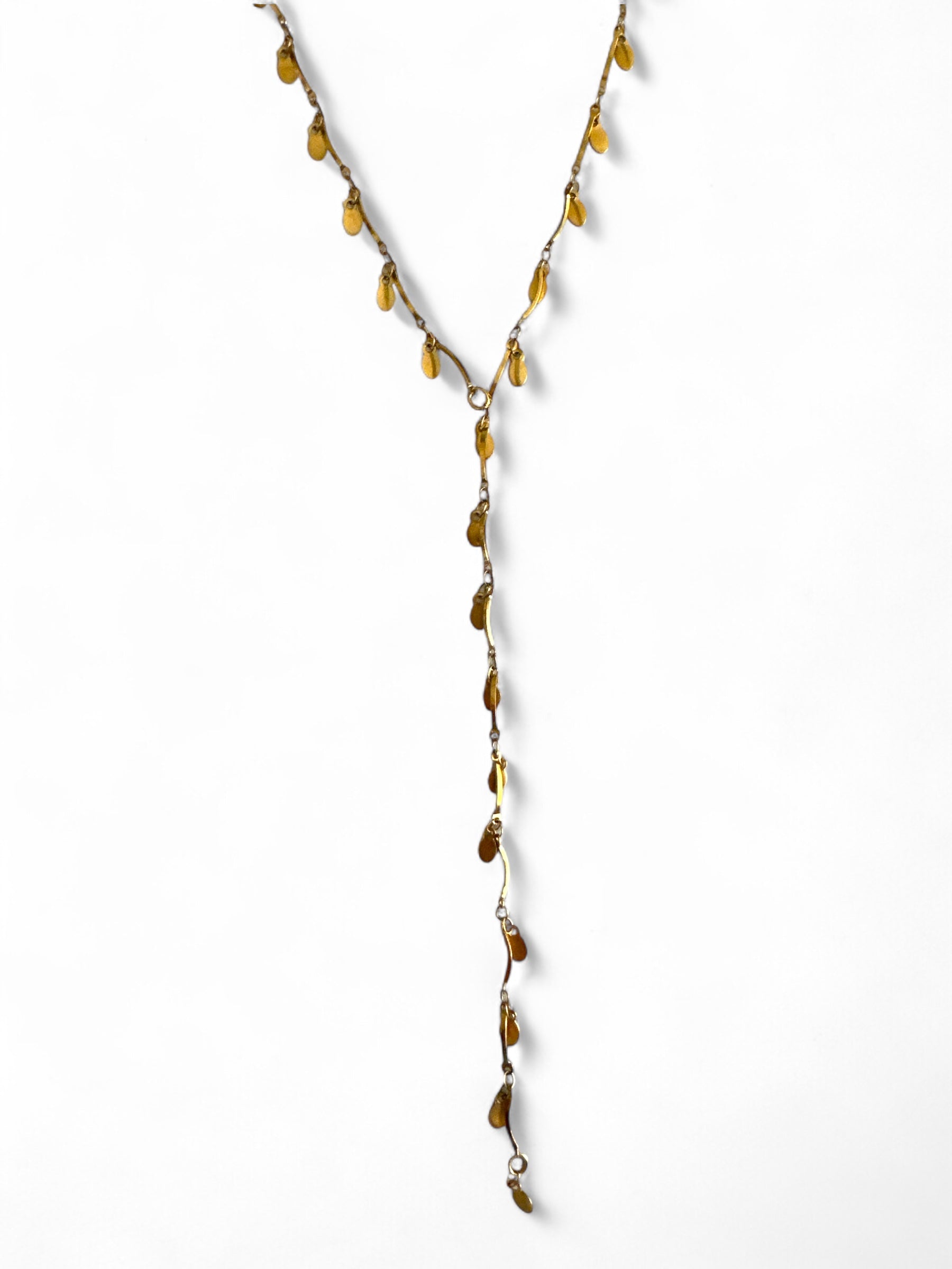 🔸 Κολιέ “Fleur d’Or” – Y-Drop Ατσάλινο με Κρεμαστά Φλουράκια - So Cute by Dimi