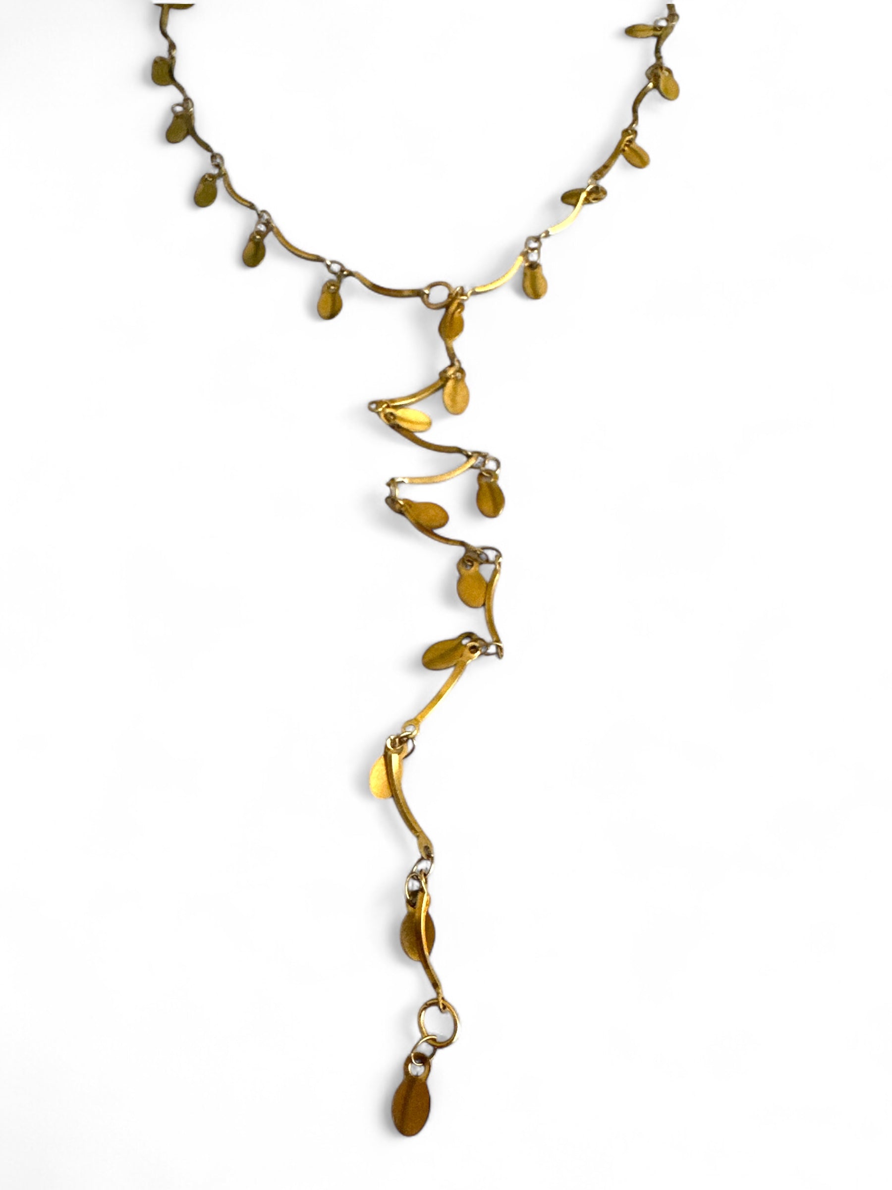 🔸 Κολιέ “Fleur d’Or” – Y-Drop Ατσάλινο με Κρεμαστά Φλουράκια - So Cute by Dimi