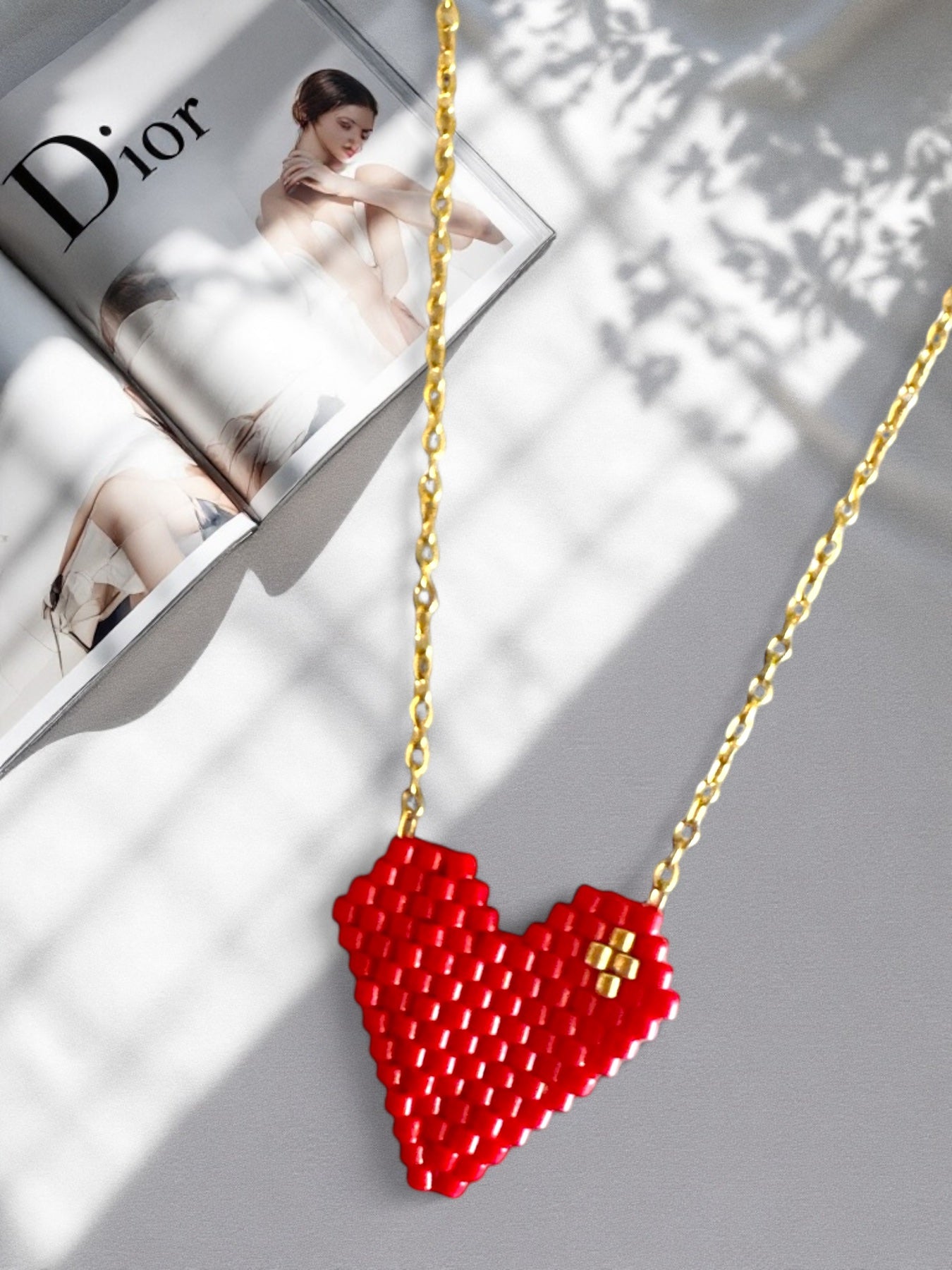 Heartbeats - Κολιέ με καρδιά Miyuki - So Cute by Dimi