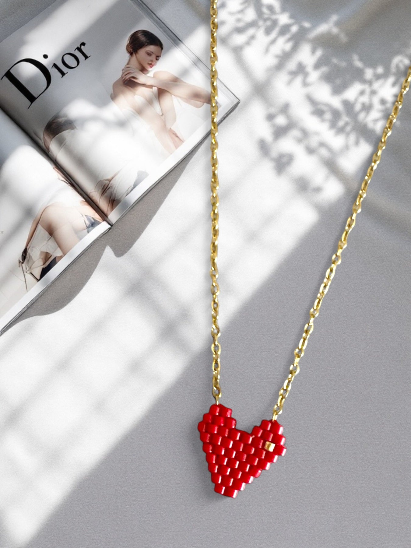 Heartbeats - Κολιέ με καρδιά Miyuki - So Cute by Dimi