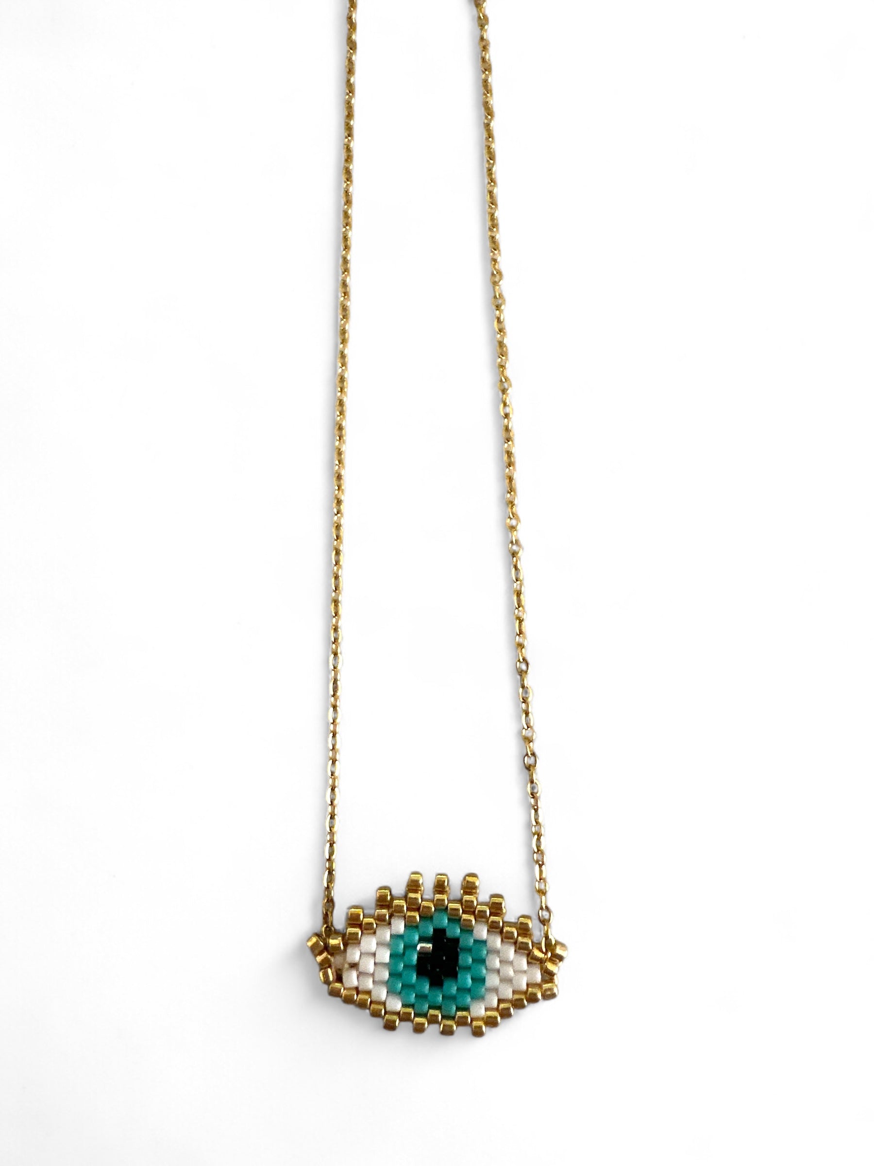 Eyelove - Κολιέ με μάτι από χάντρες Miyuki - So Cute by Dimi