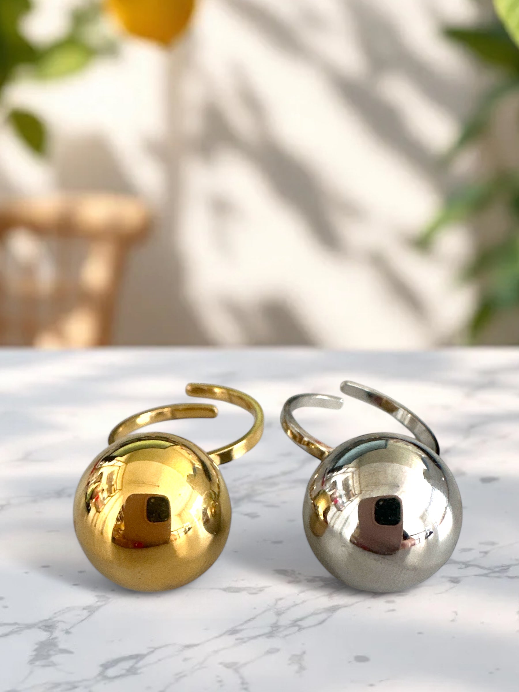 Bullet Dome Ring – Gold / Silver Stainless - So Cute by Dimi