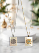 Sacred Block – Κολιέ με τετράγωνο στοιχείο IC XC NI KA - So Cute by Dimi