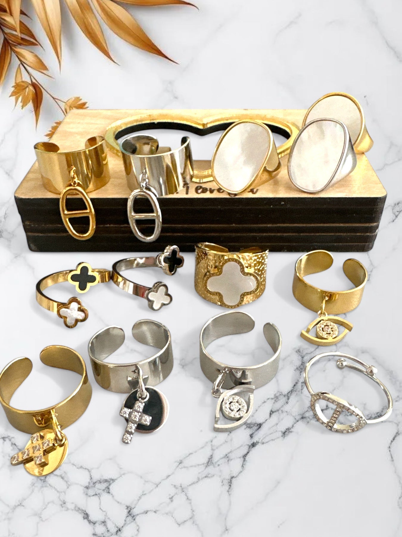 Bold Charm Ring – Gold & Silver - So Cute by Dimi