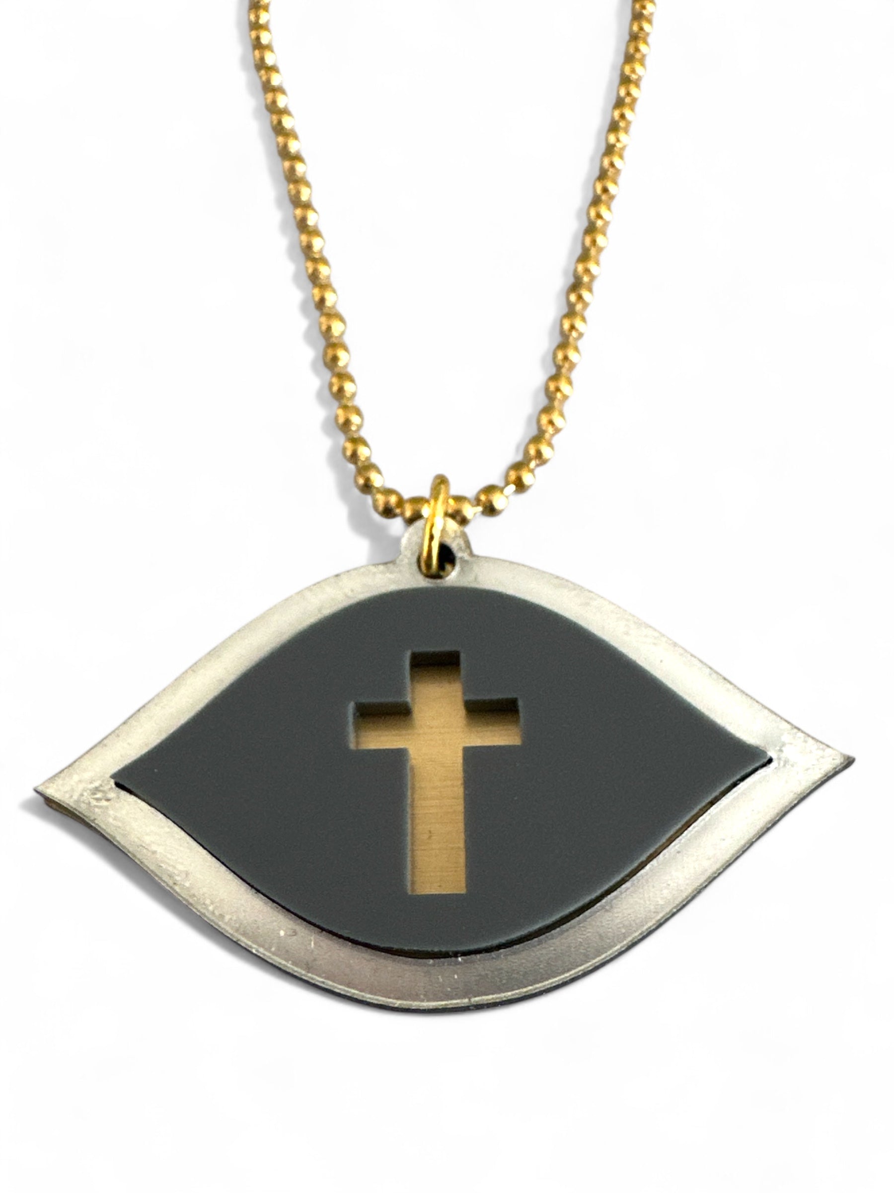 Γούρι αυτοκινήτου Μάτι με Σταυρό “Fusion Minimal” 🧿✝️ - So Cute by Dimi