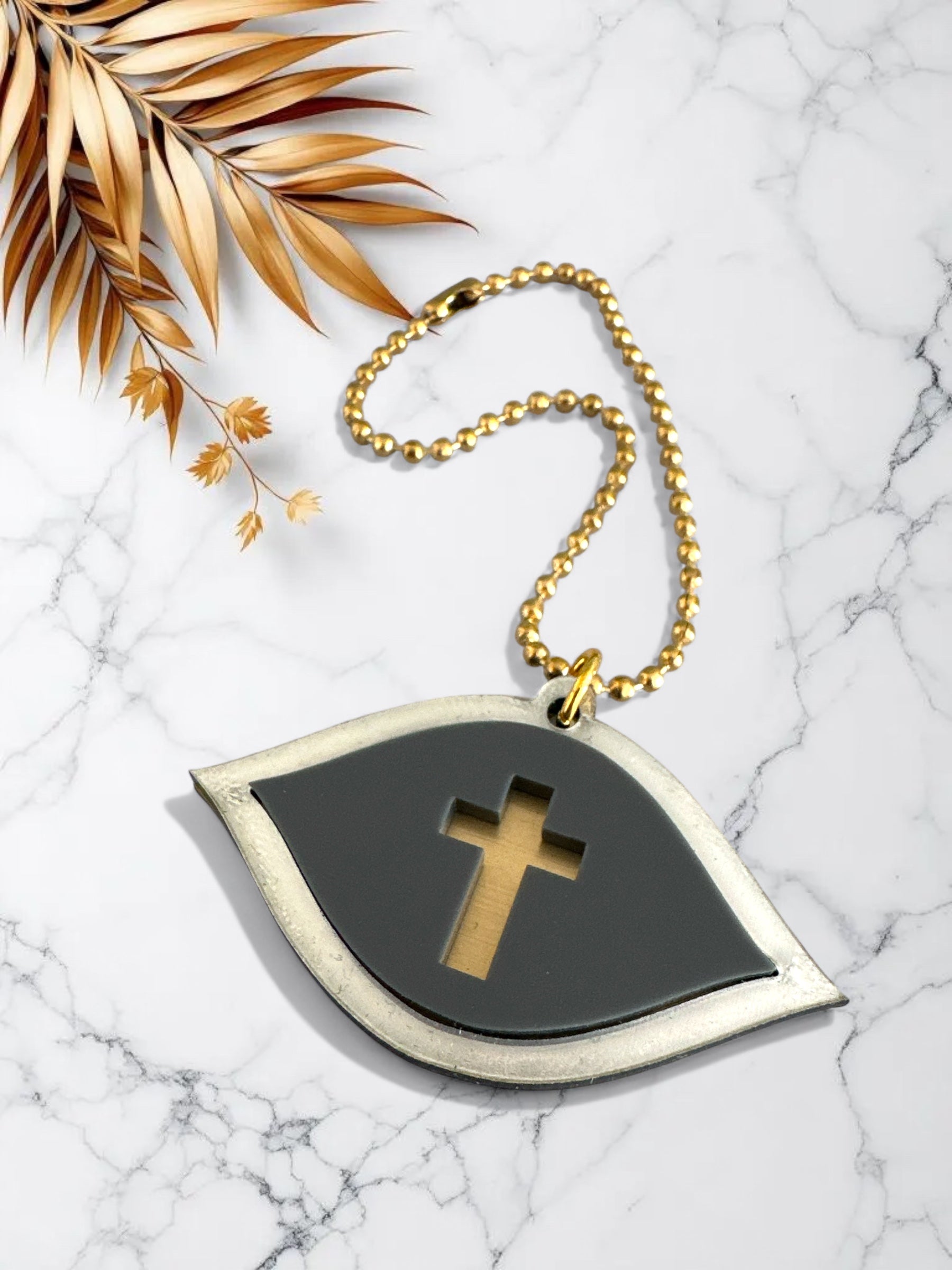 Γούρι αυτοκινήτου Μάτι με Σταυρό “Fusion Minimal” 🧿✝️ - So Cute by Dimi