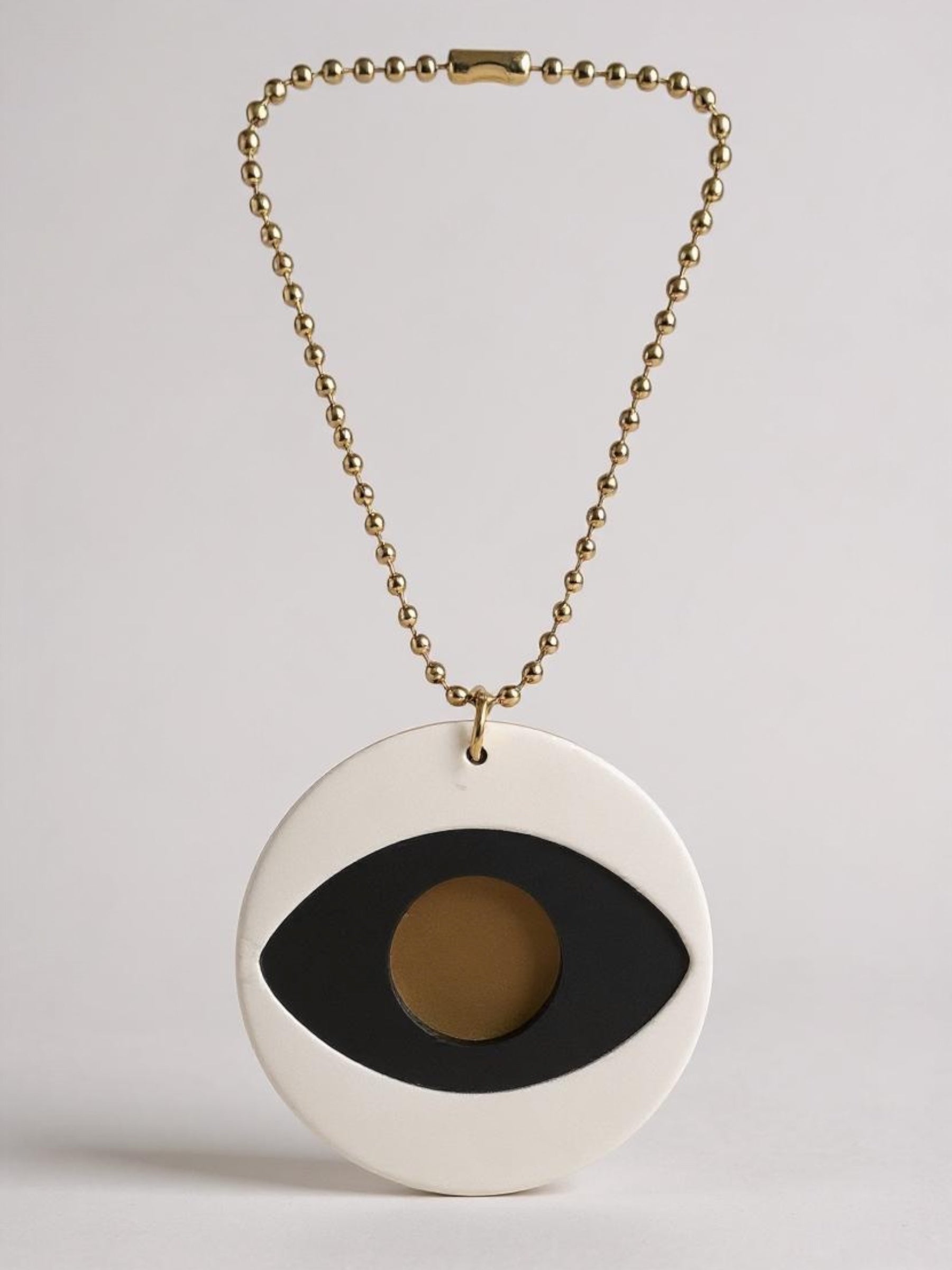 Γούρι αυτοκινήτου Μάτι Κυκλάδων “Layered Minimal” 🧿⚪ - So Cute by Dimi