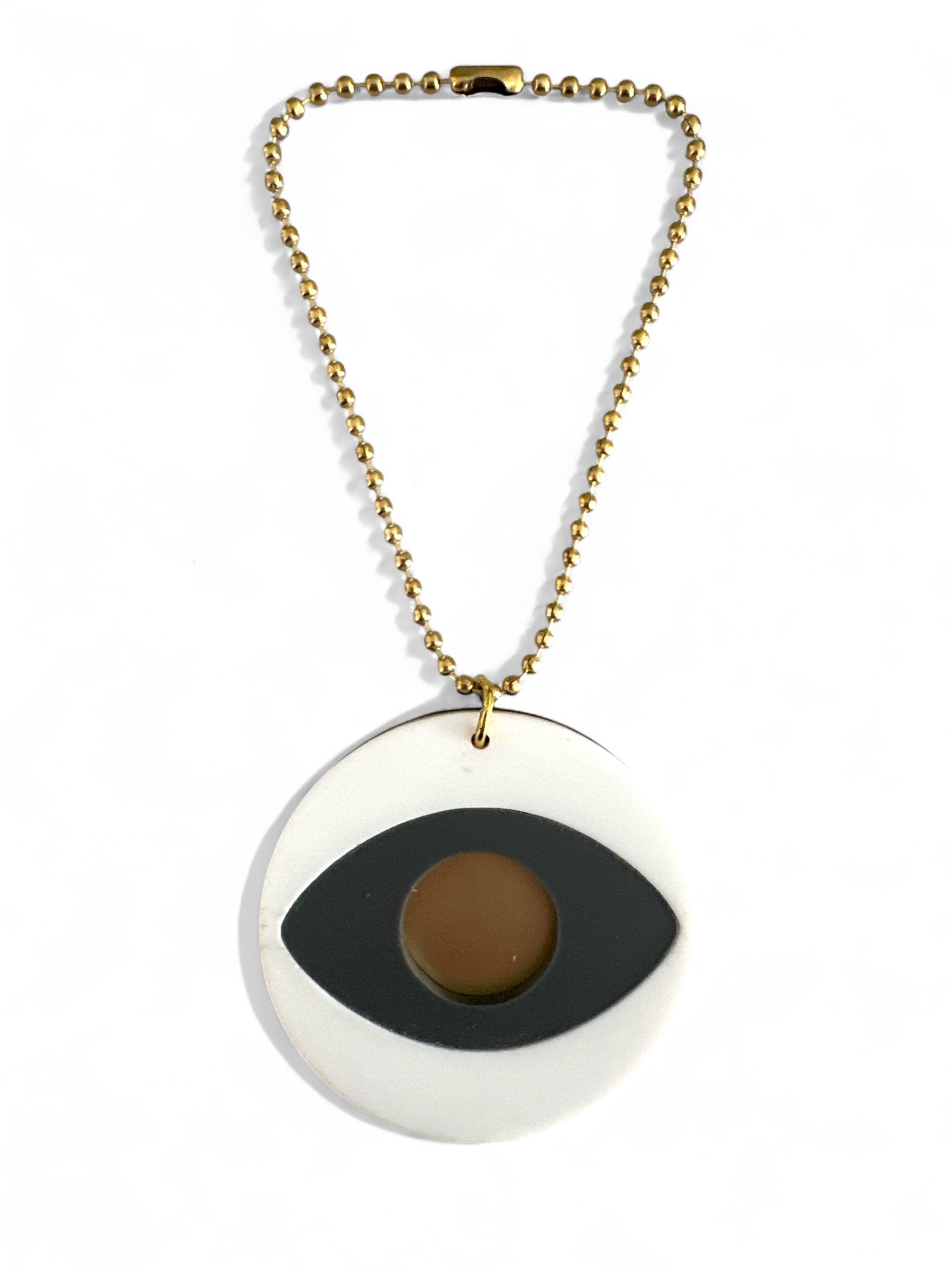 Γούρι αυτοκινήτου Μάτι Κυκλάδων “Layered Minimal” 🧿⚪ - So Cute by Dimi