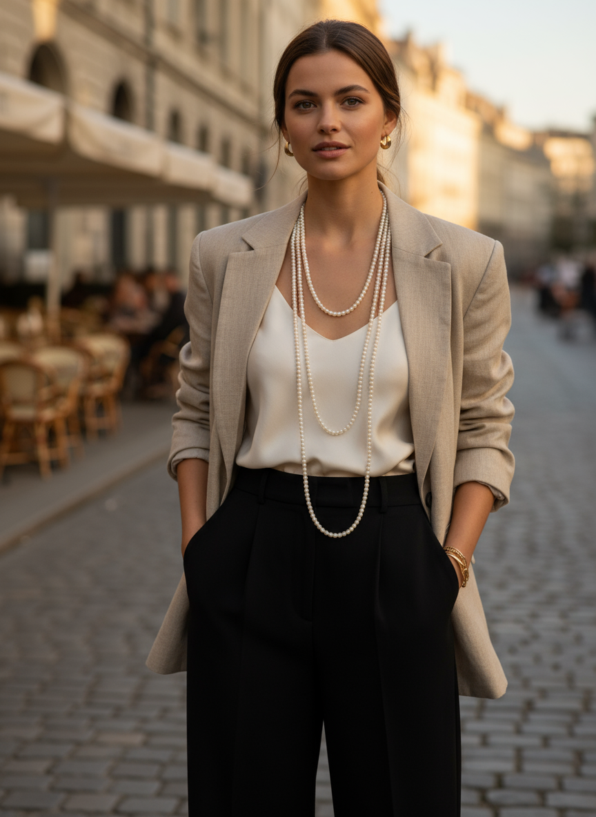 Πολύ μακρύ χειροποίητο κολιέ 260εκ με γυάλινες περλέ χάντρες So Cute by DImi