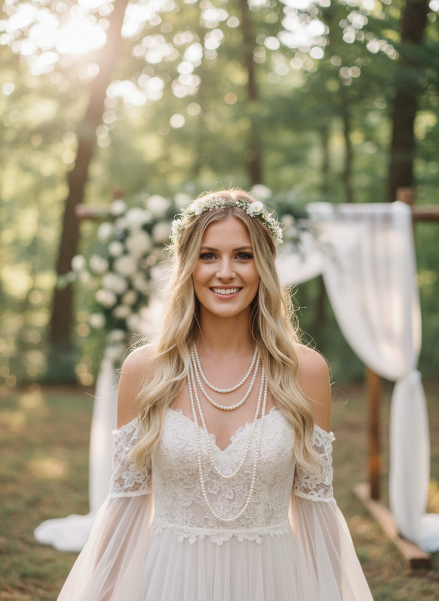 Πολύ μακρύ χειροποίητο κολιέ 260εκ με γυάλινες περλέ χάντρες So Cute by DImi