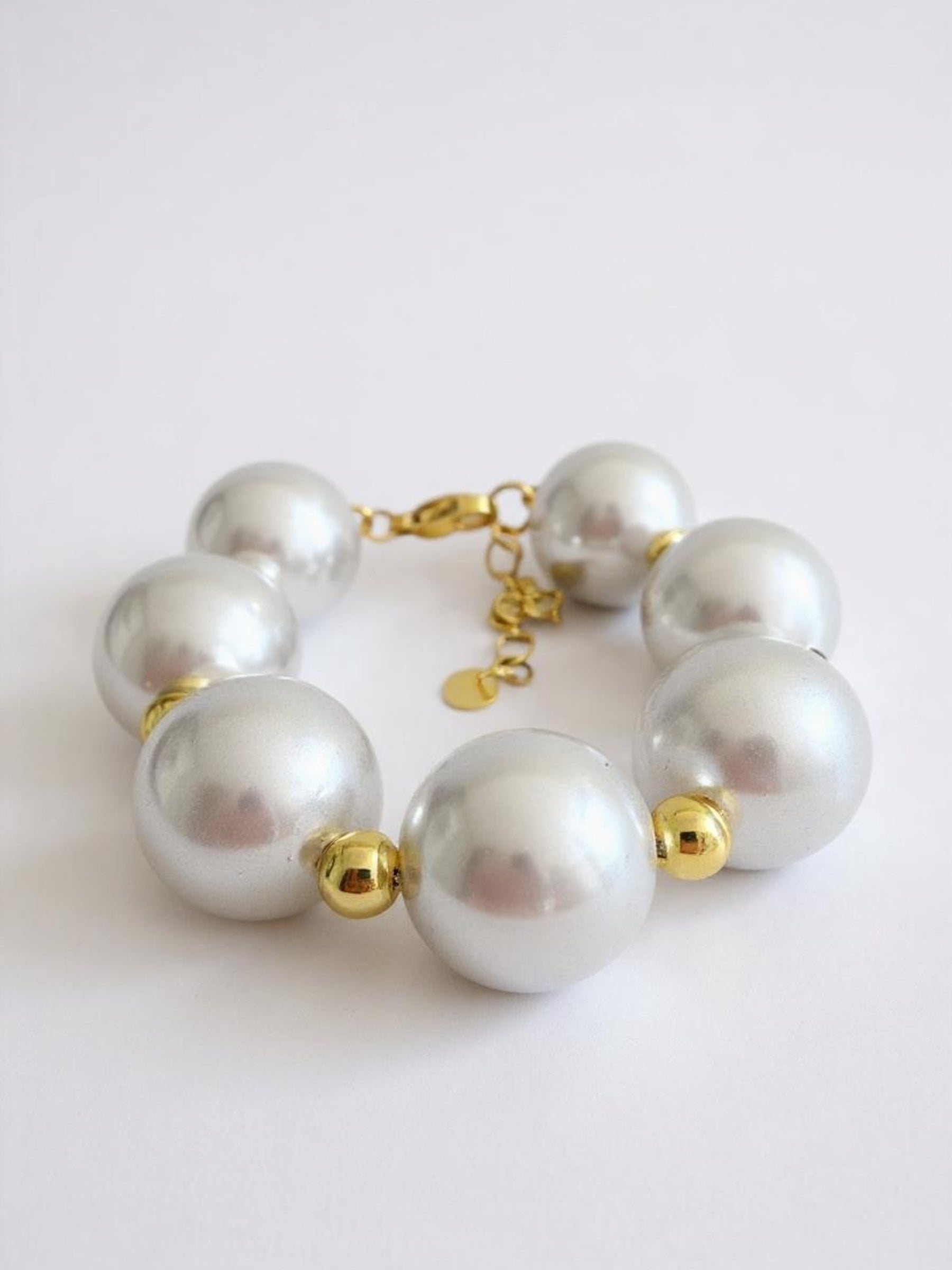 ✨ Βραχιόλι Golden Pearl Touch – Χειροποίητο - So Cute by Dimi