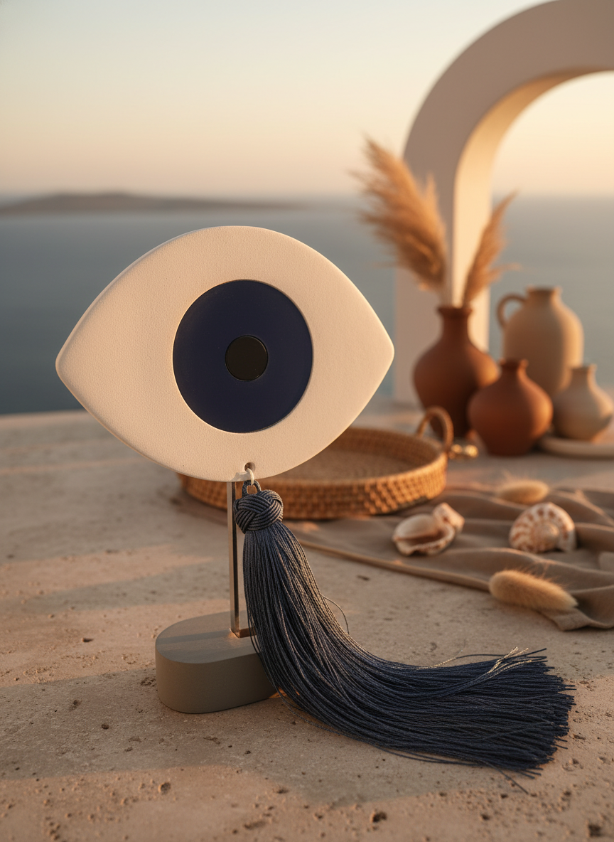 Ofthalmos – Επιτραπέζιο Γούρι Μάτι με Φούντα - So Cute by Dimi