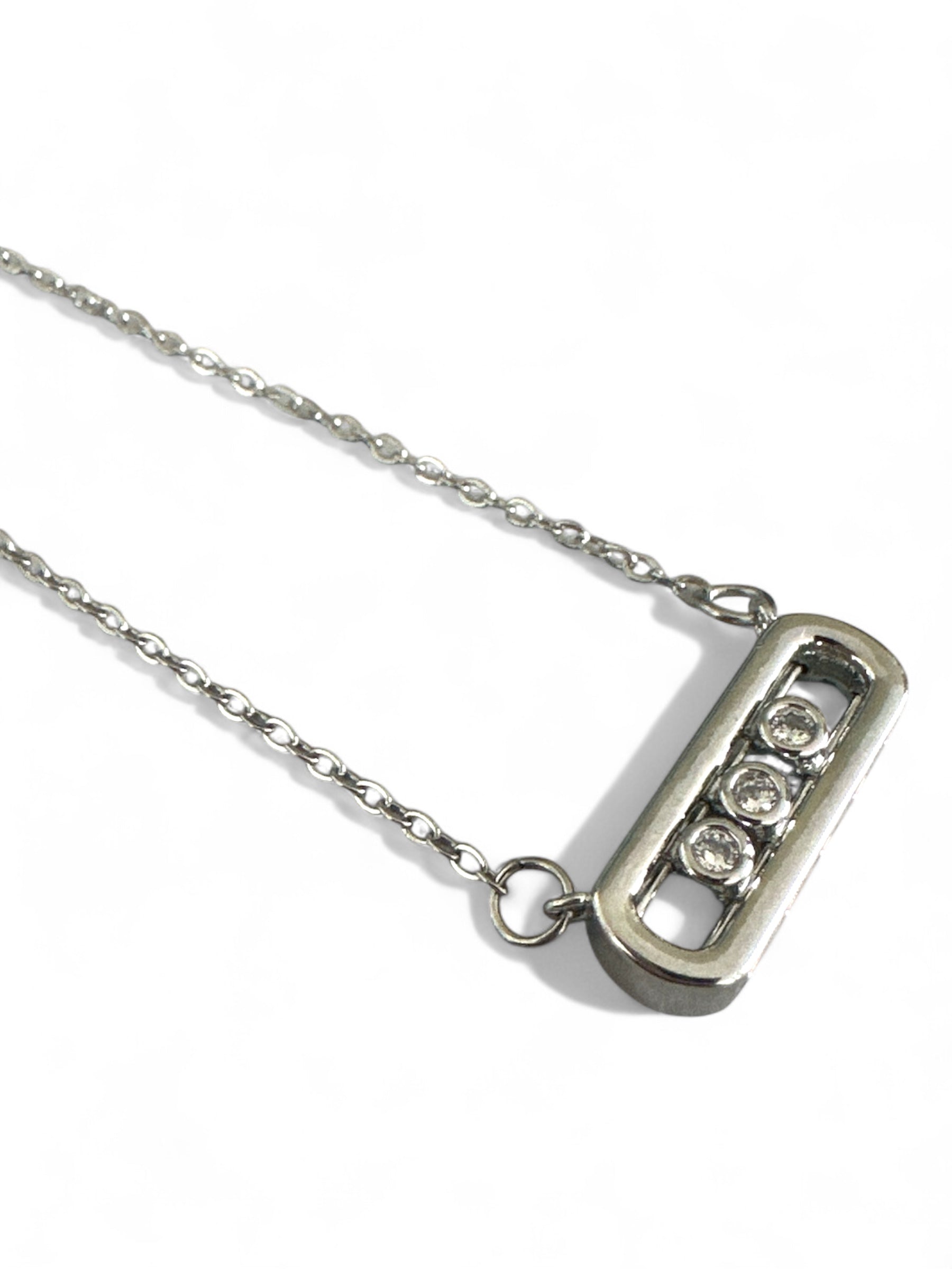 Λεπτεπίλεπτο ατσάλινο κολιέ με τρεις ζιργκόν πέτρες σε χρυσό και ασημί – So Cute by Dimi