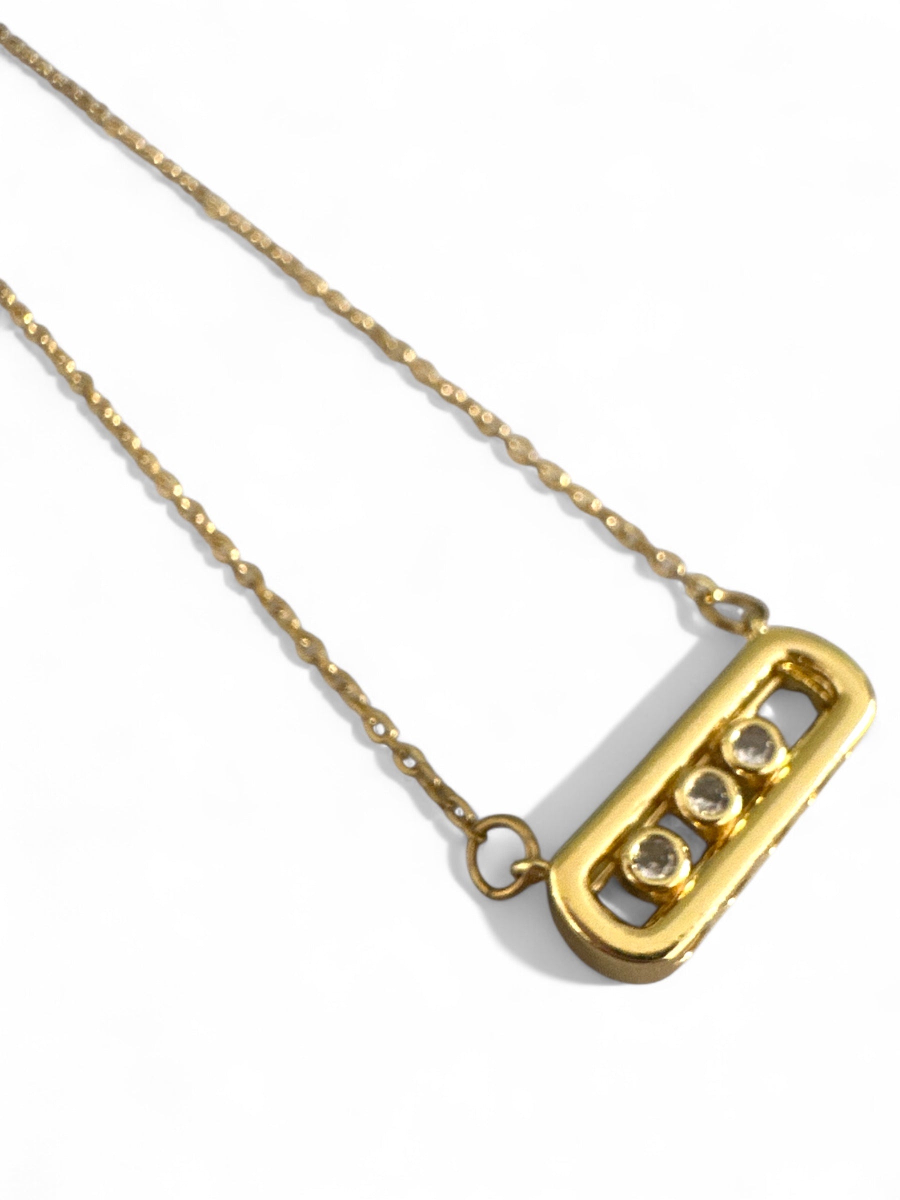 Λεπτεπίλεπτο ατσάλινο κολιέ με τρεις ζιργκόν πέτρες σε χρυσό και ασημί – So Cute by Dimi