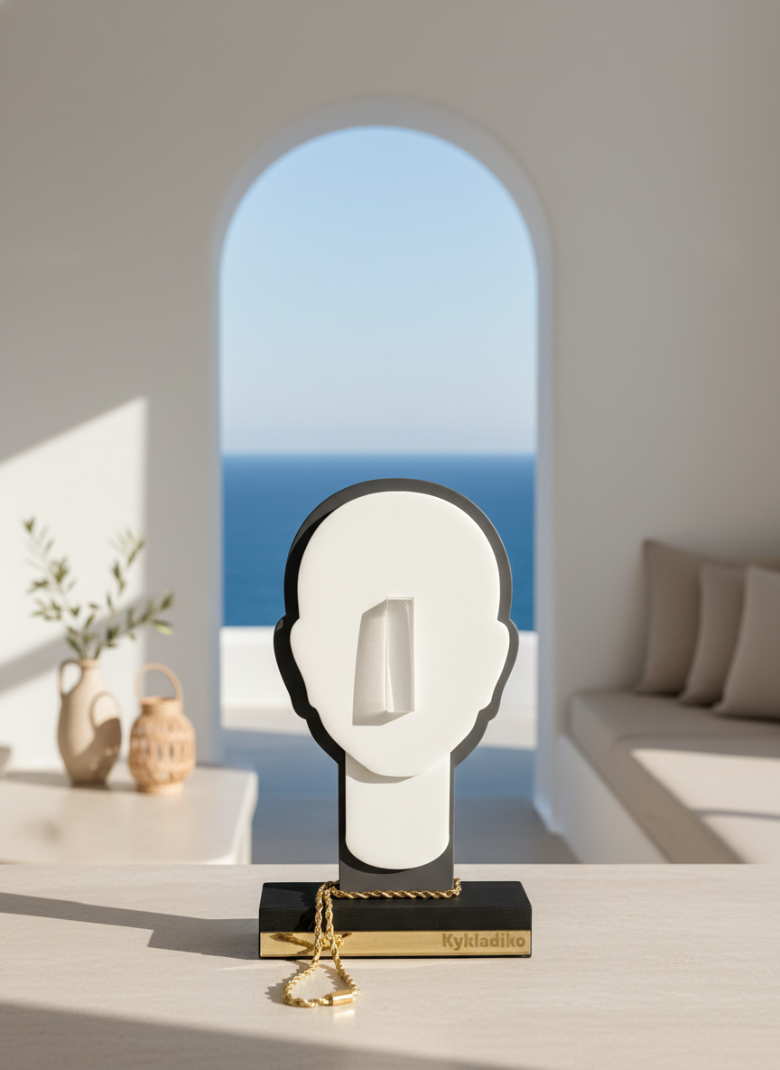 Kykladiko – Επιτραπέζιο Γούρι Κυκλαδικό με Αλυσίδα - So Cute by Dimi