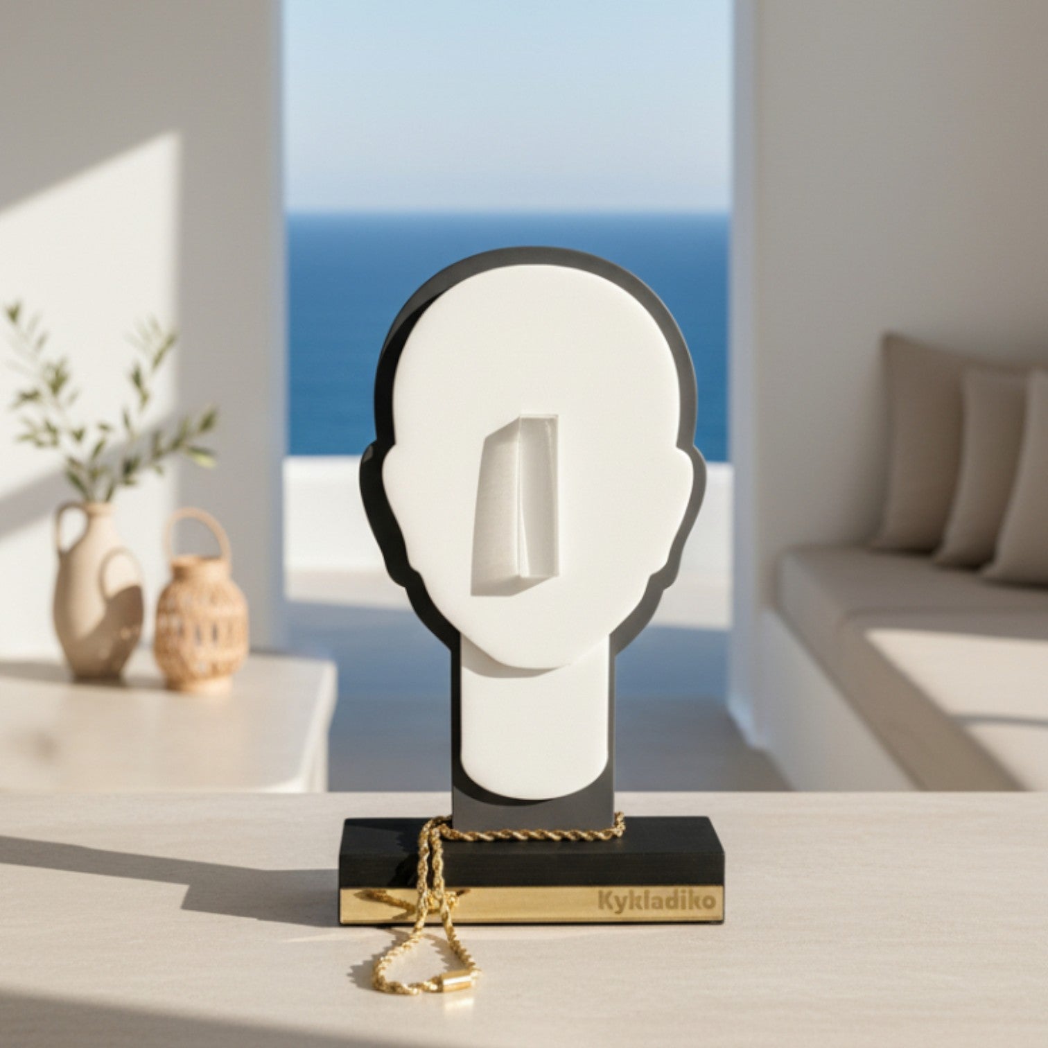 Kykladiko – Επιτραπέζιο Γούρι Κυκλαδικό με Αλυσίδα - So Cute by Dimi