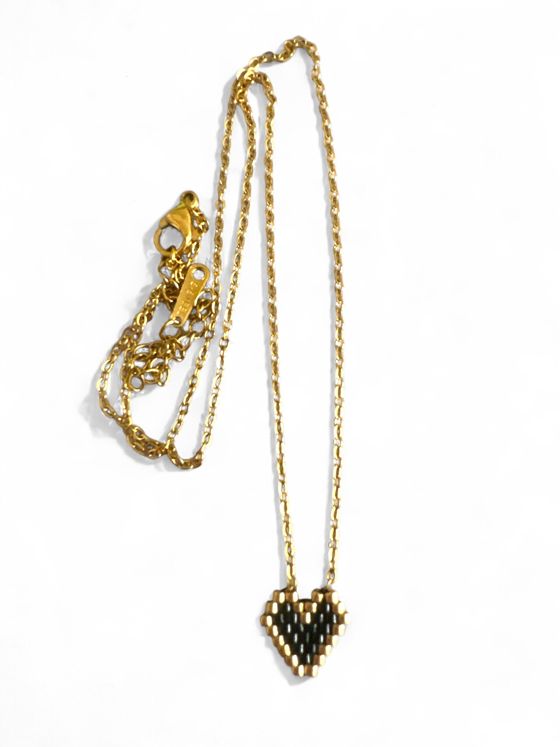 Heartbit – Κολιέ με Miyuki Καρδιά & Ατσάλινη Αλυσίδα - So Cute by Dimi