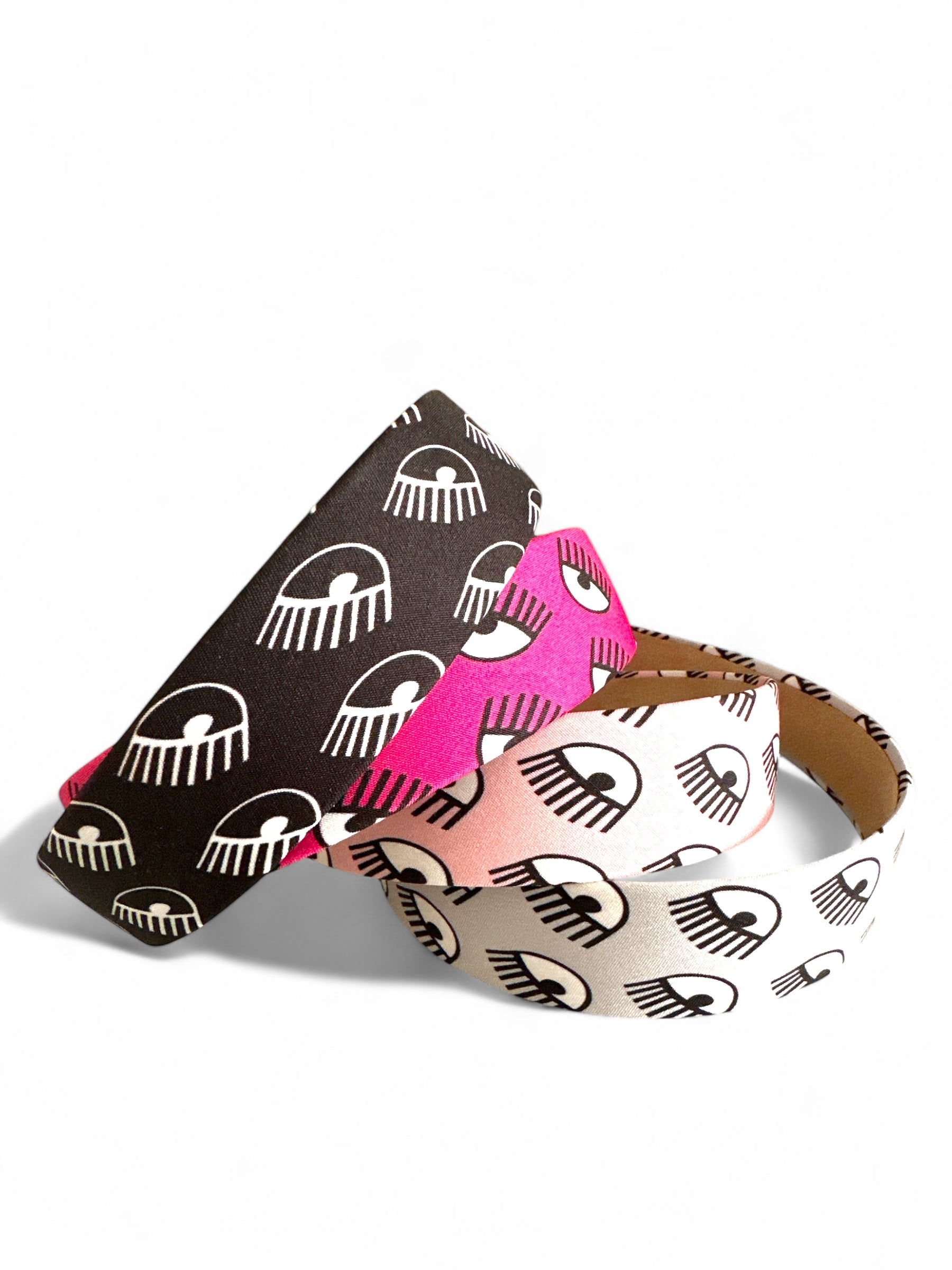 Χειροποίητες υφασμάτινες στέκες σε 4 χρώματα με print μάτια τύχης – So Cute By Dimi