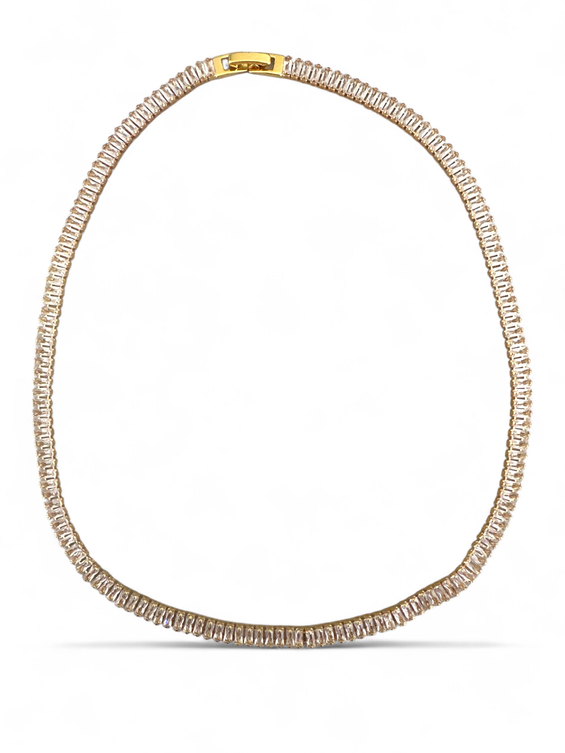 Gina – Ατσάλινο Κολιέ με Παραλληλόγραμμα Ζιργκόν - So Cute by Dimi