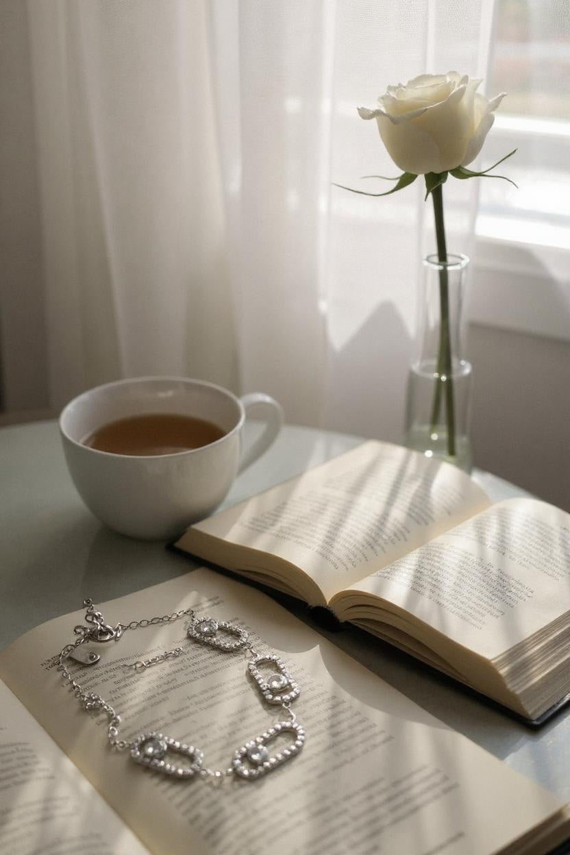 Ατσάλινα βραχιόλια So Cute By Dimi σε χρυσό και ασημί, με ορθογώνιους κρίκους διακοσμημένους με pavé ζιργκόν και κεντρικό μονό ζιργκόν.