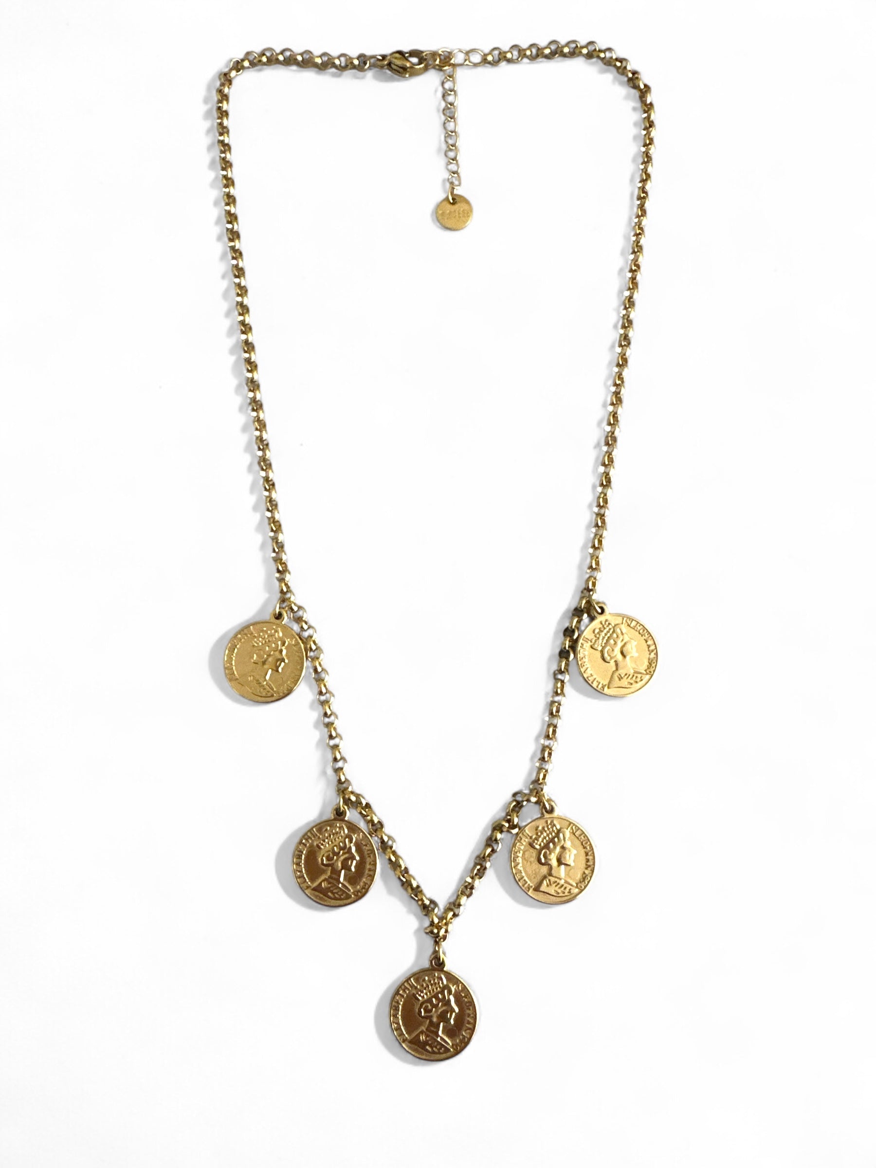 Ατσάλινο κολιέ με νομίσματα σε χρυσό και ασημί – So Cute by Dimi