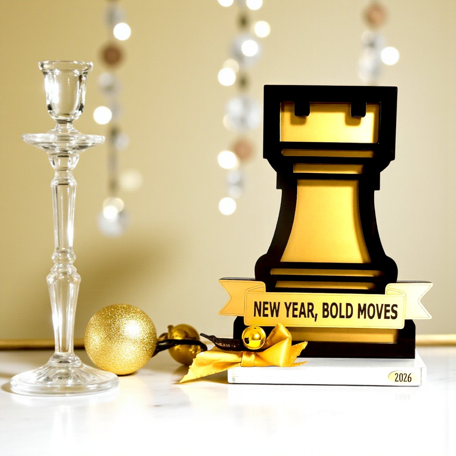 Γούρι 2026 Πύργος – New Year, Bold Moves | Συλλογή CHESS BOLD - So Cute by Dimi