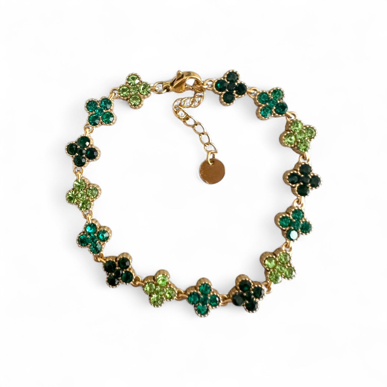 Βραχιόλι Crystal Cross με ζιργκόν (πράσινο) – So Cute by Dimi