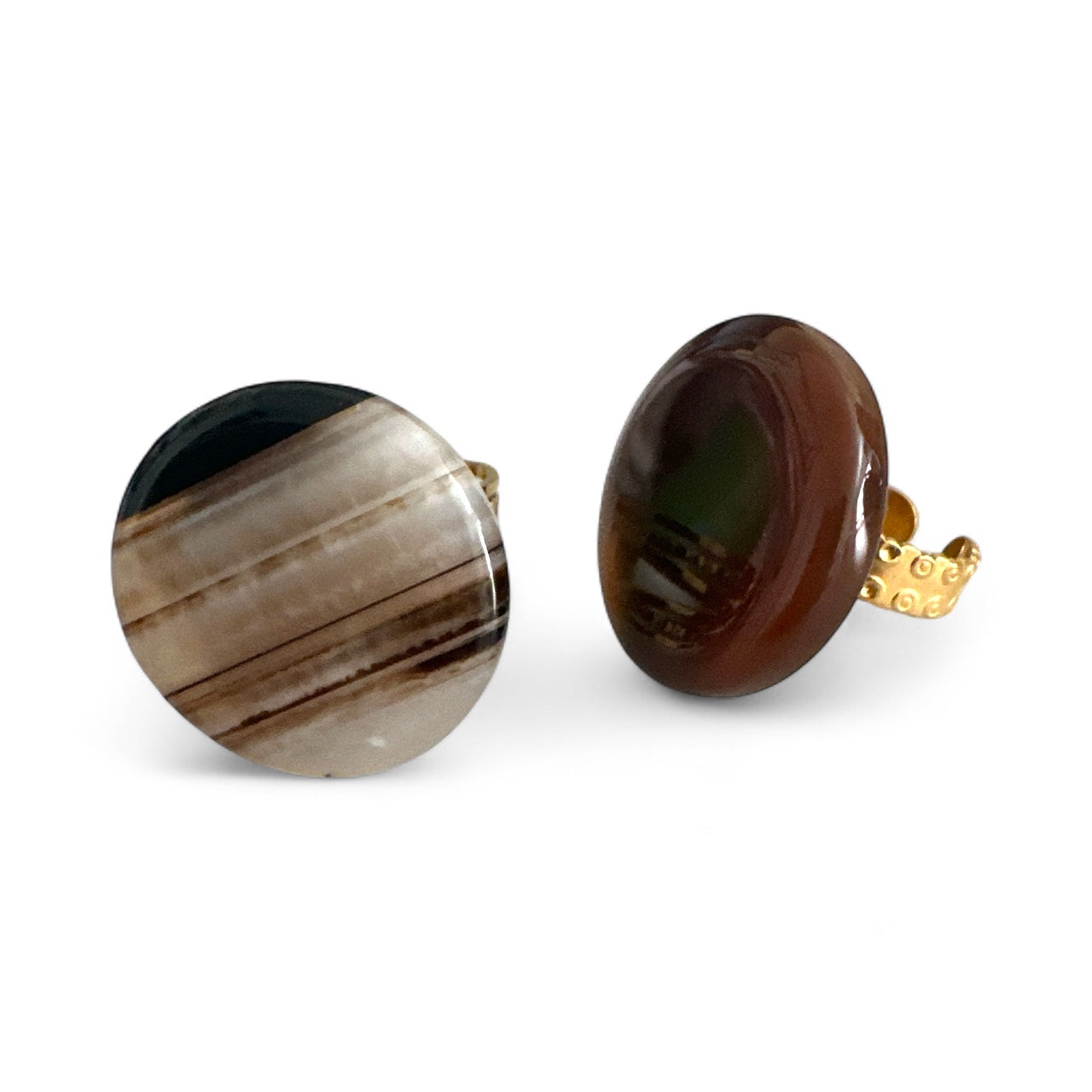 Statement Steel Rings – Ατσάλινα Δαχτυλίδια σε Γήινες Αποχρώσεις - So Cute by Dimi