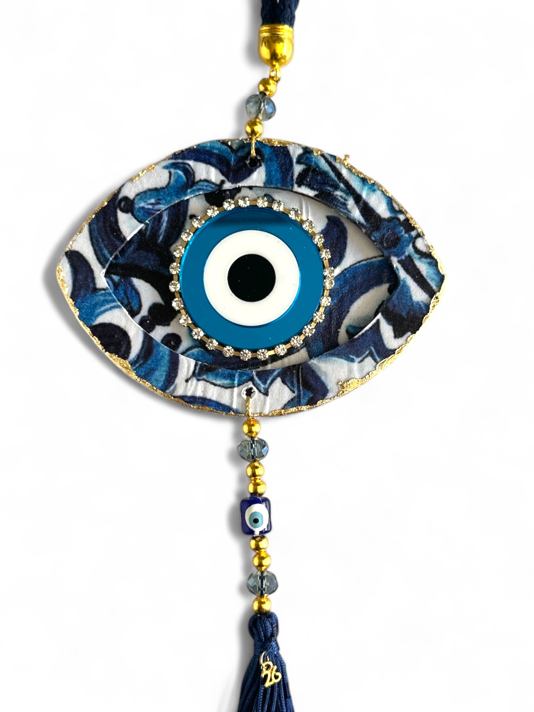 Γούρι 2026 Κρεμαστό Μάτι με Χάντρες & Φούντα – Συλλογή Greek Wishes - So Cute by Dimi