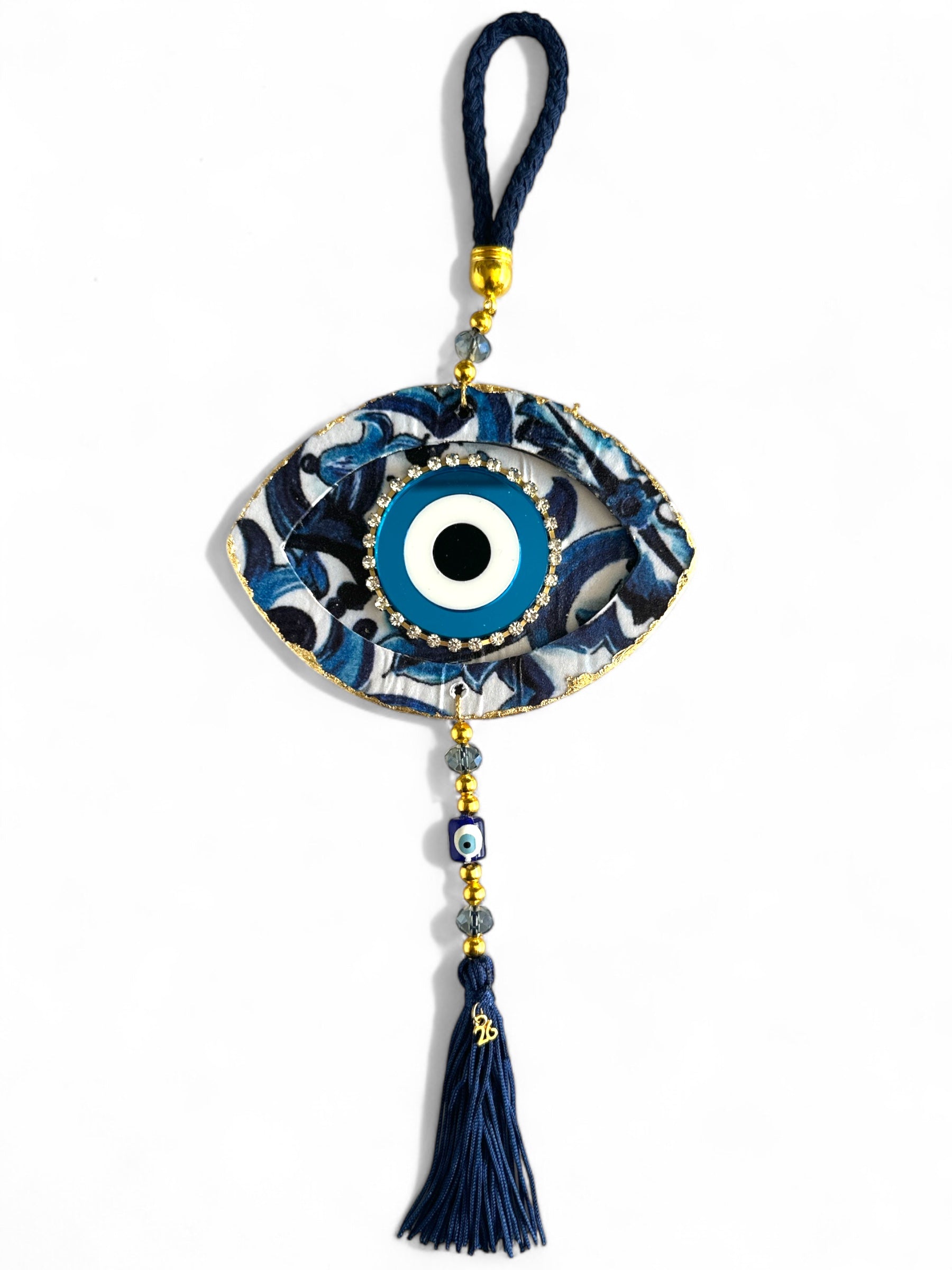 Γούρι 2026 Κρεμαστό Μάτι με Χάντρες & Φούντα – Συλλογή Greek Wishes - So Cute by Dimi