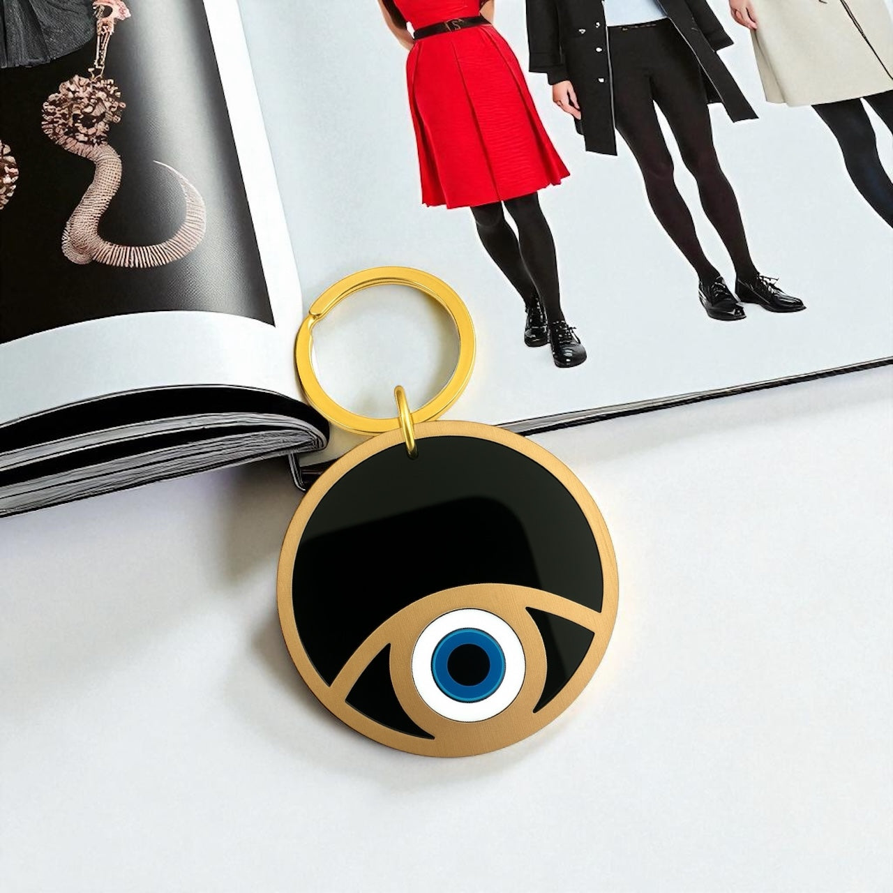 Χειροποίητο μπρελόκ plexiglass μάτι – So Cute by Dimi