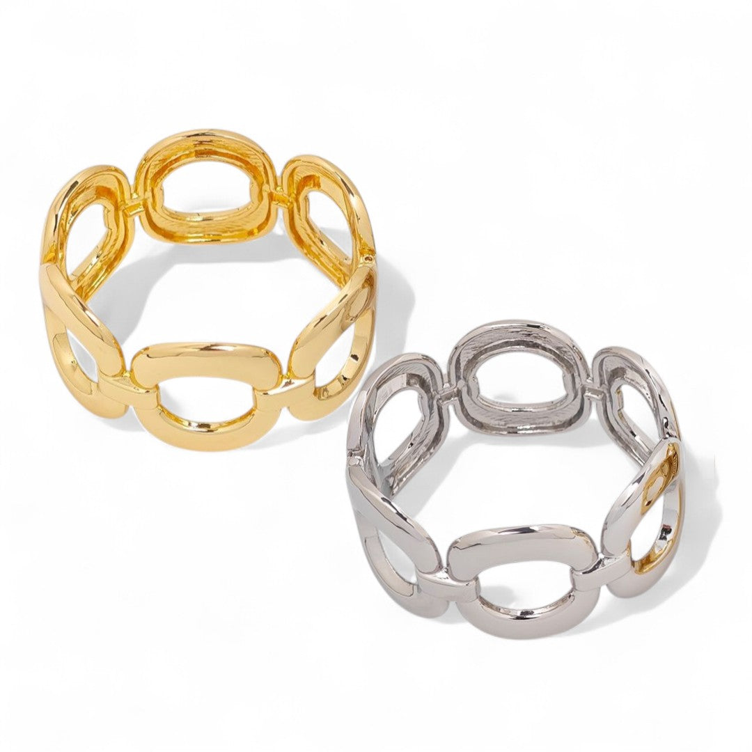 Statement βραχιόλι Bold Links με κρίκους σε χρυσό και ασημί