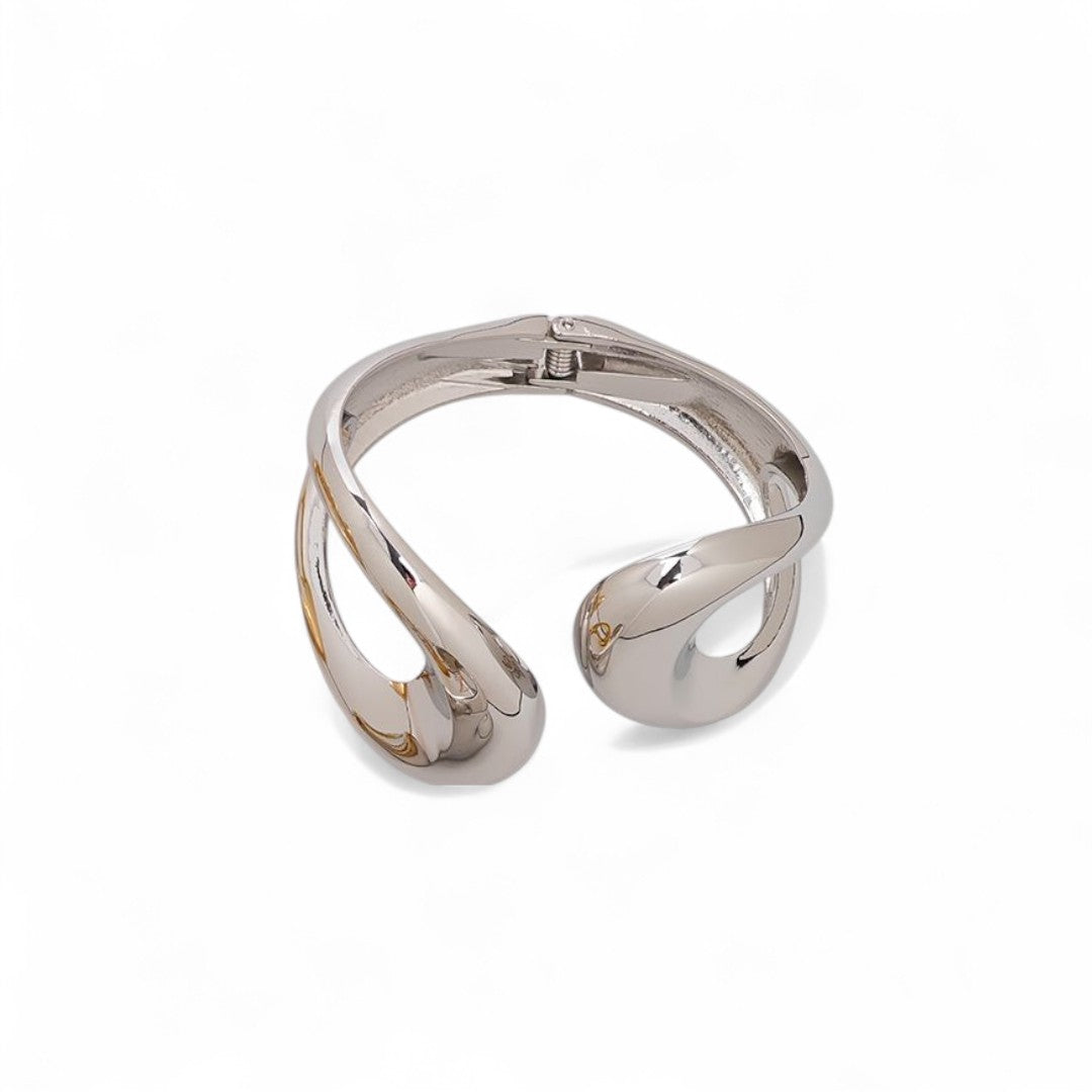 Statement sculptural cuff bracelet σε χρυσό, ασημί και δίχρωμο, So Cute by Dimi