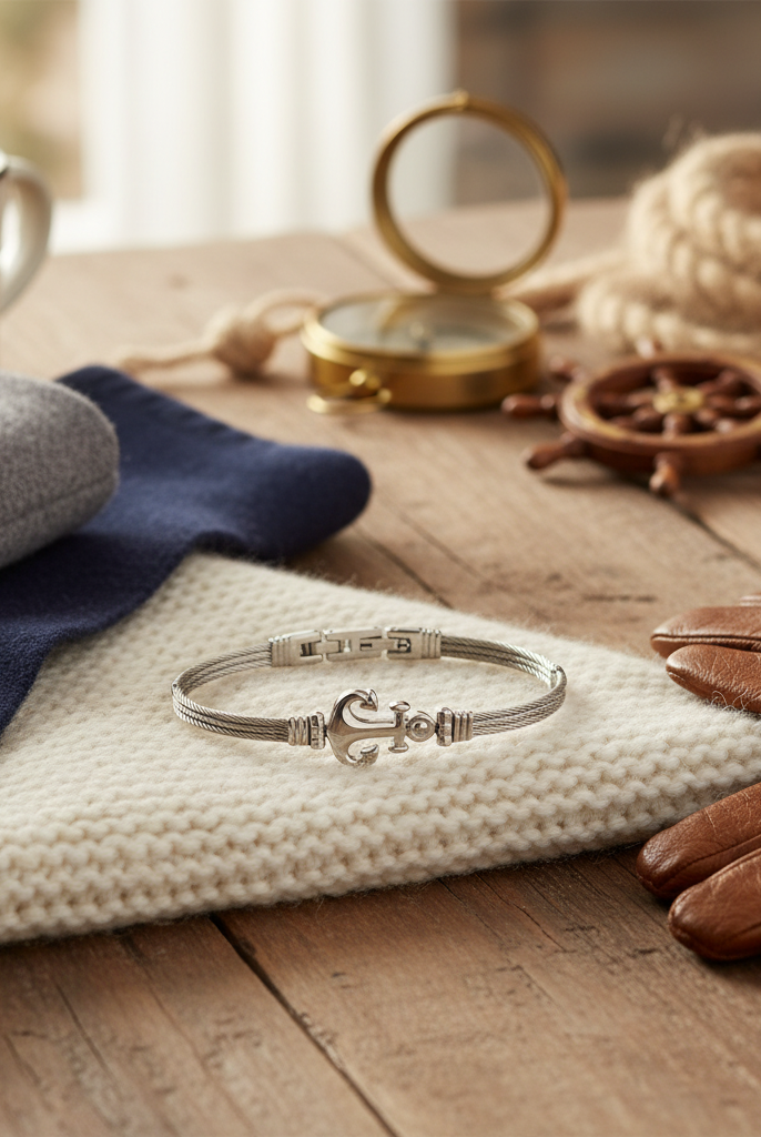 Ανδρικό βραχιόλι άγκυρα από ανοξείδωτο ατσάλι σε τέσσερα χρώματα – So Cute by Dimi