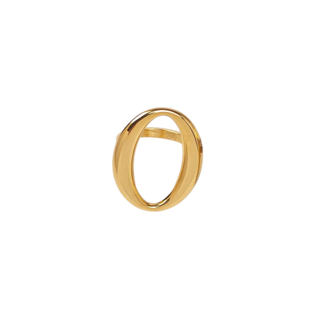 Ατσάλινο οβάλ δαχτυλίδι σε χρυσό, ασημί και δίχρωμο – Oval Chic Ring”