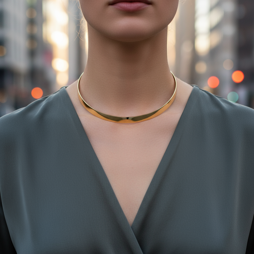 Steel Bold Collar – Ατσάλινο Κολάρο σε Χρυσό & Ασημί | So Cute by Dimi