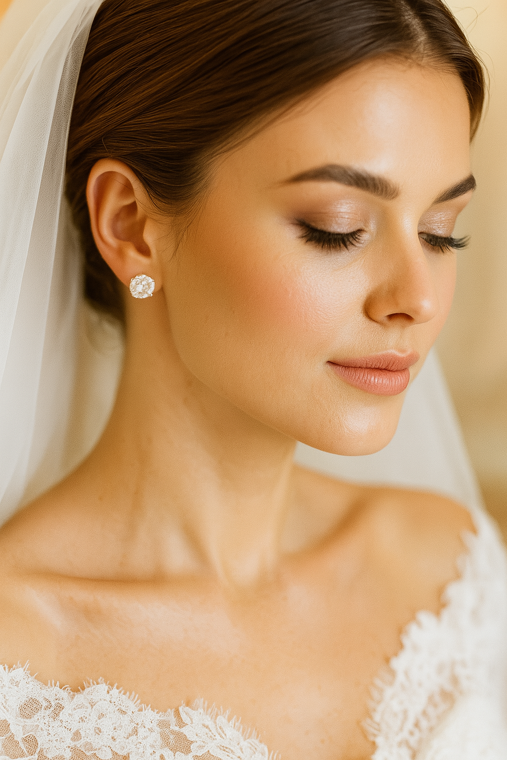 Bridal Spark – Ατσάλινα Σκουλαρίκια με Zircon 8mm - So Cute by Dimi