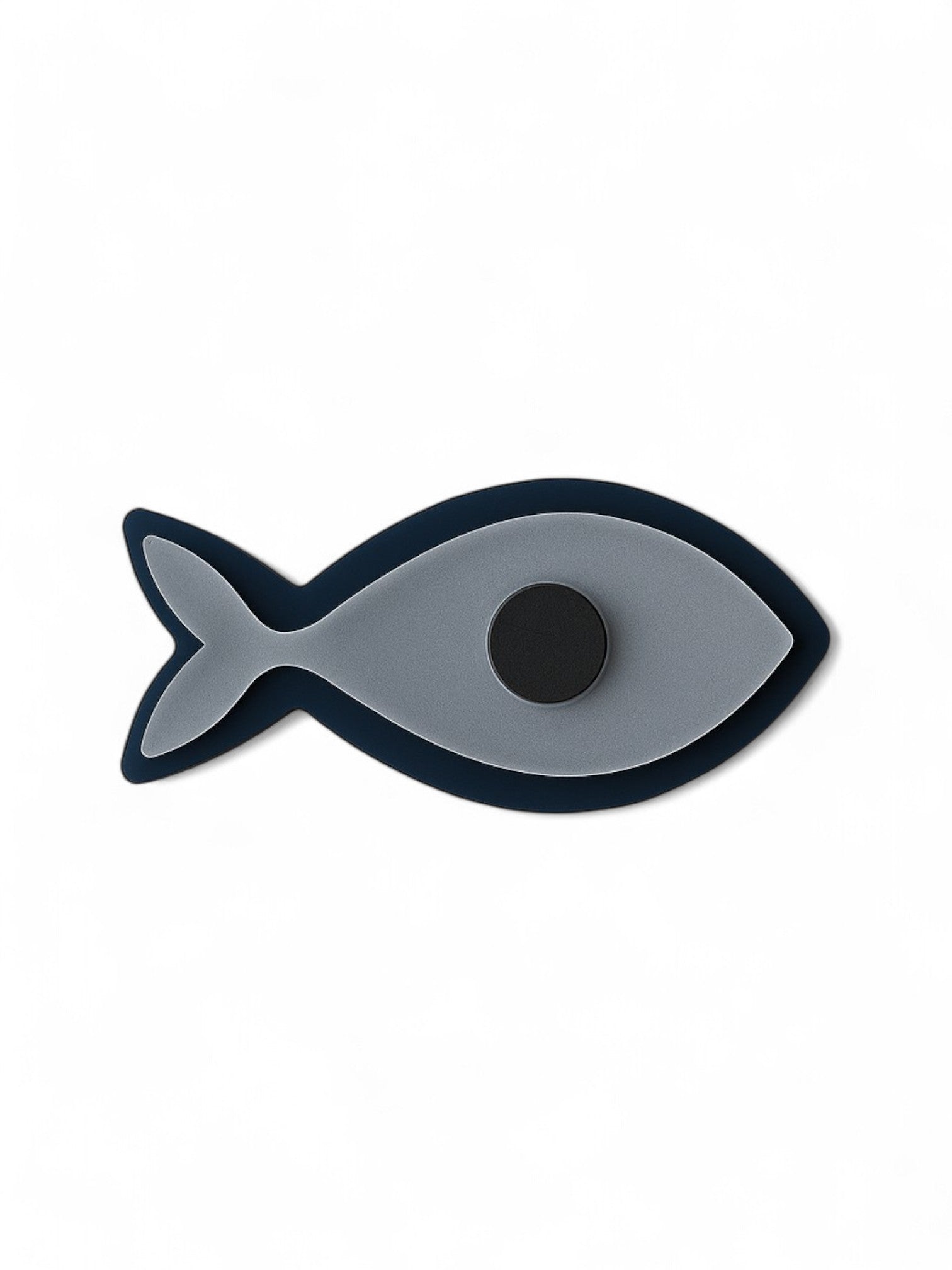 Μαγνητάκι ψάρι από πλεξιγκλάς σε navy και γκρι χρώμα