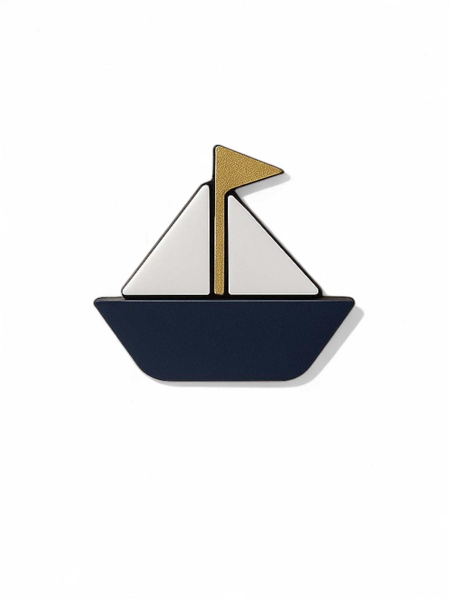 Μαγνητάκι καραβάκι από πλεξιγκλάς σε μπλε, λευκό και χρυσό – συλλογή MORPHES