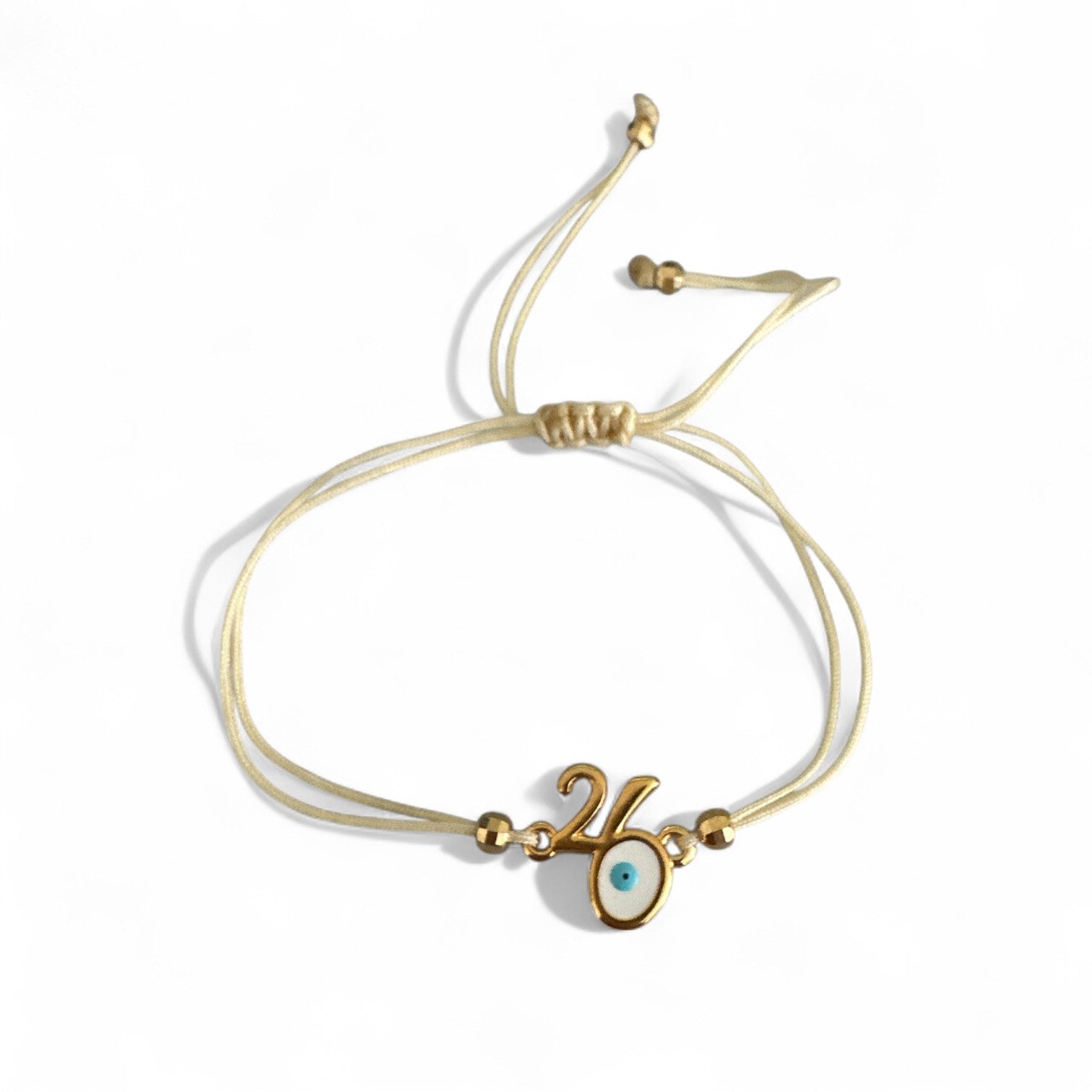 Βραχιόλι γούρι 2026 με ματάκι και χρωματιστό κορδόνι – So Cute by Dimi