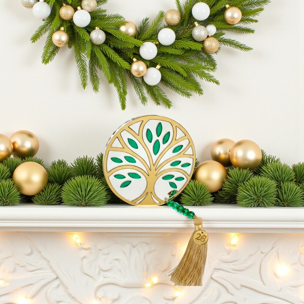 Γούρι Δέντρο Ζωής από πλεξιγκλάς καθρέφτη με φούντα – So Cute by Dimi