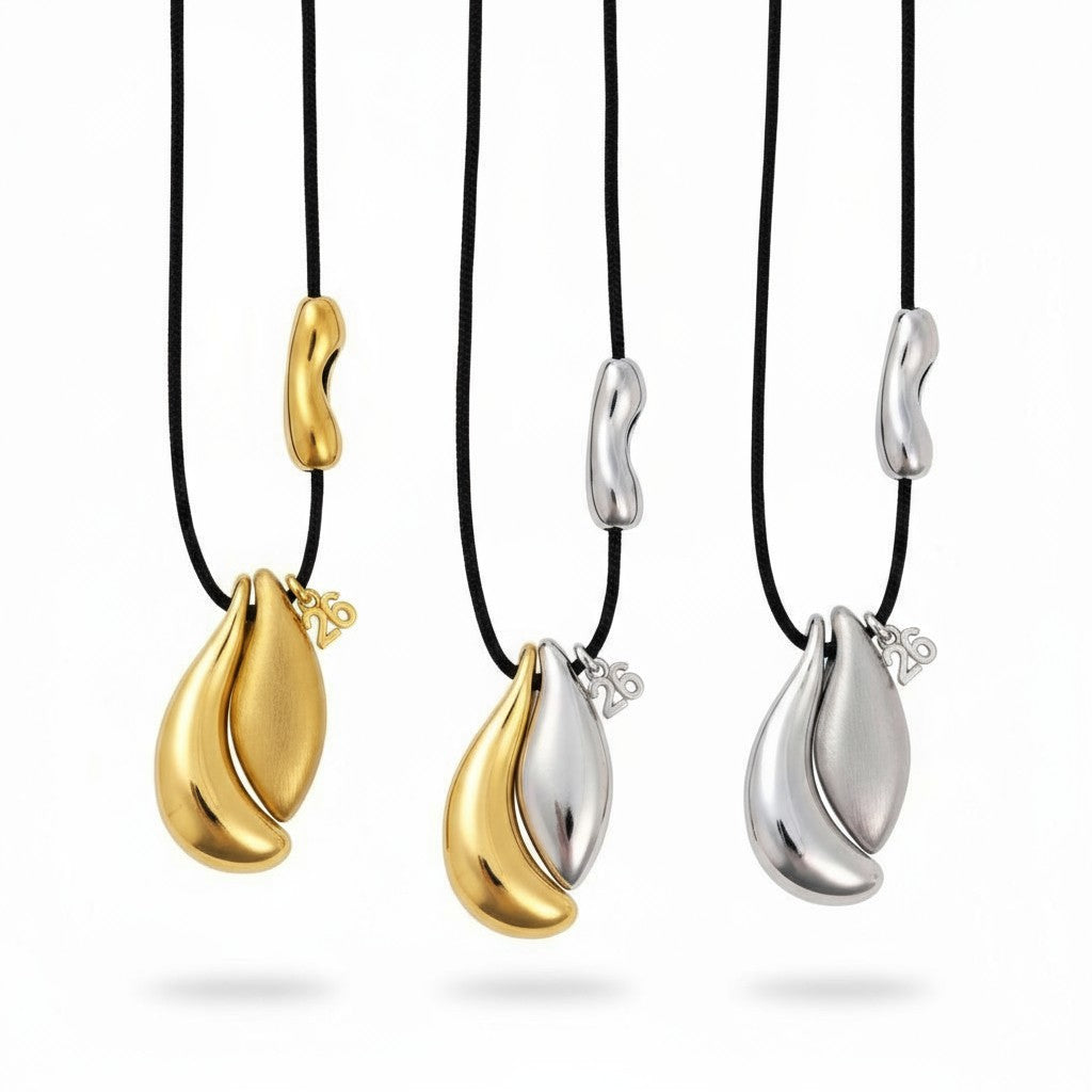 🌟 Ατσάλινο Κολιέ Γούρι “Infinity Drop” - So Cute by Dimi