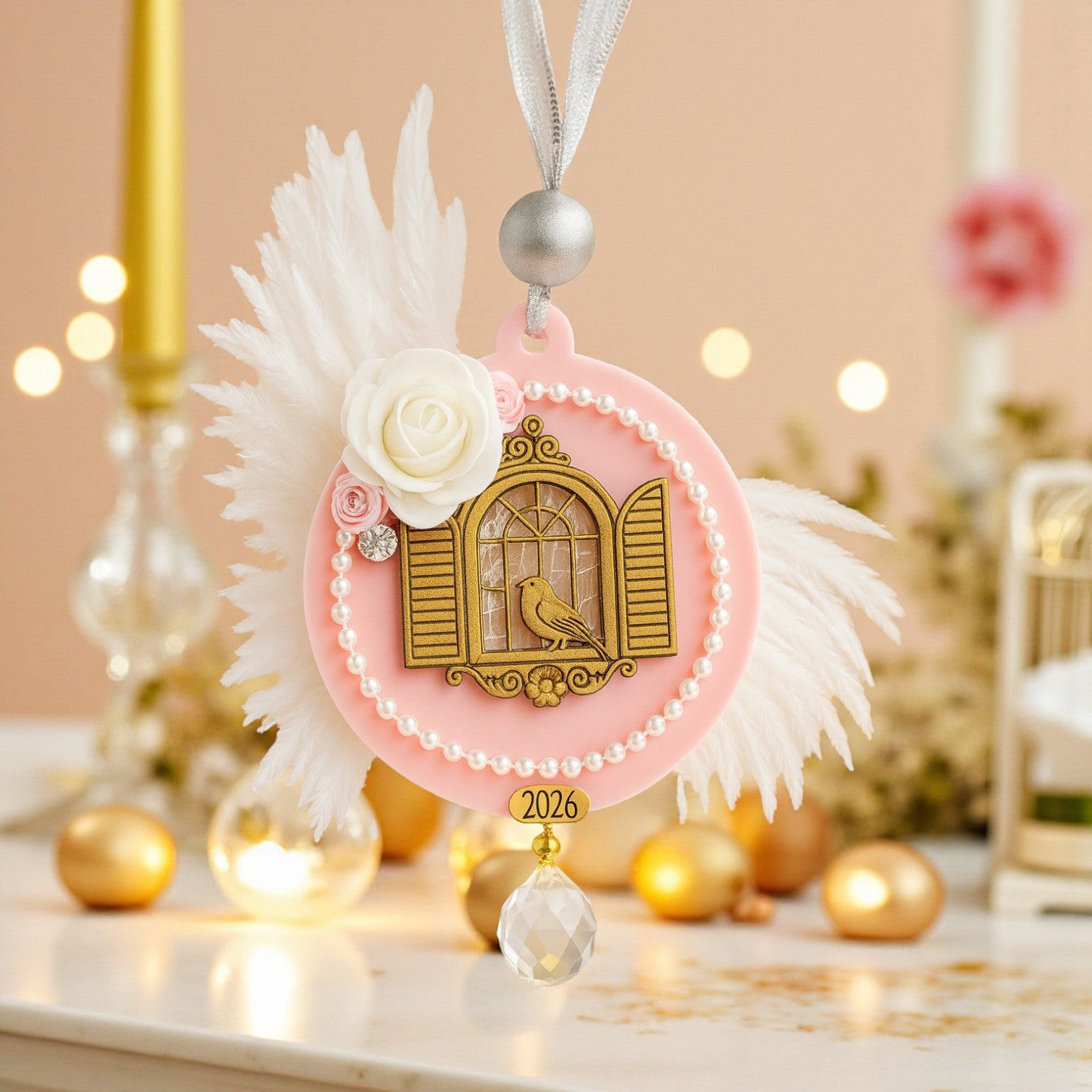 🌸 Κρεμαστό Γούρι «Fairytale Birdcage» – Christmas Fairytale 🦢 Collection - So Cute by Dimi